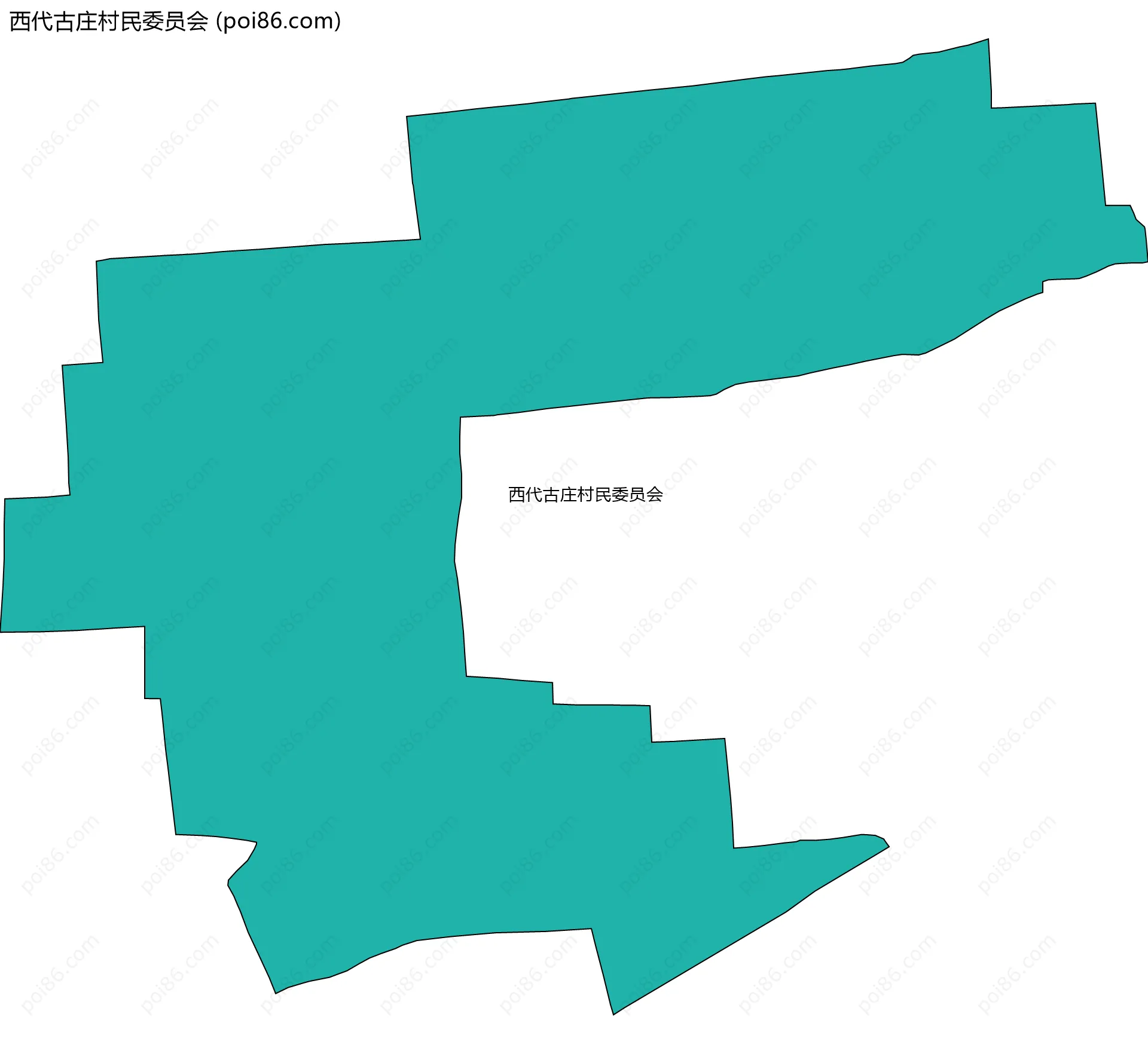 西代古庄村民委员会边界地图