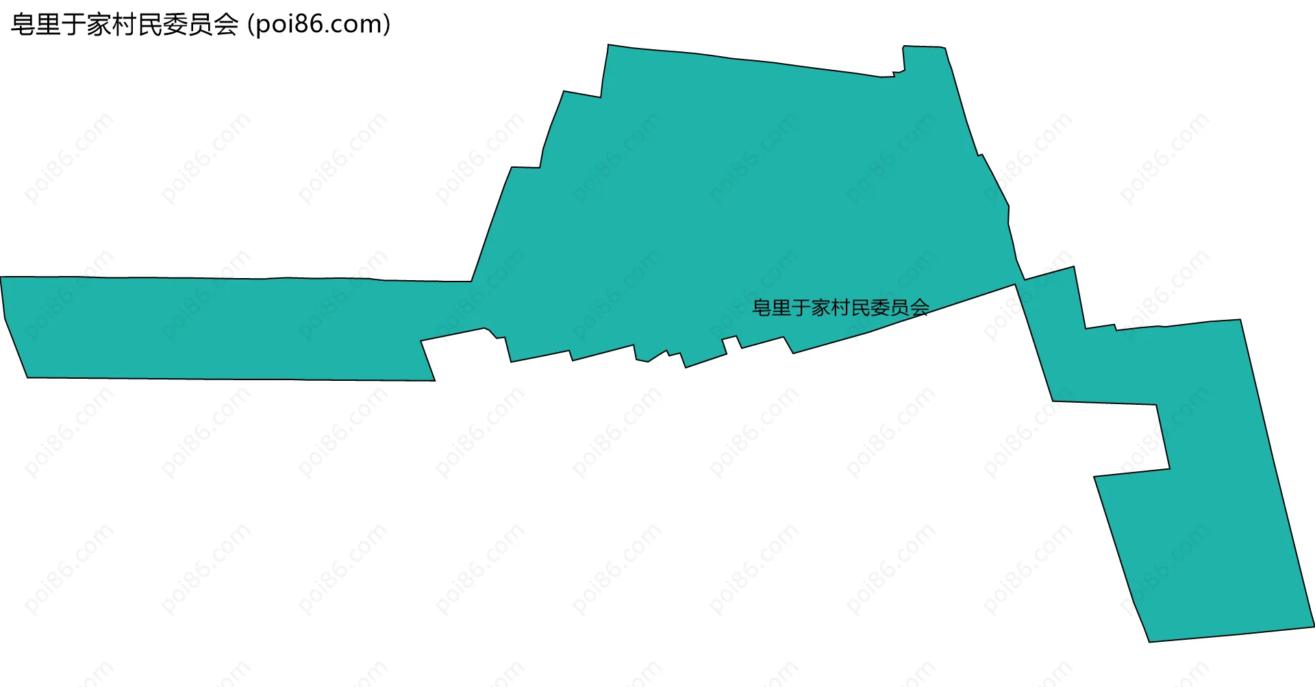 皂里于家村民委员会边界地图