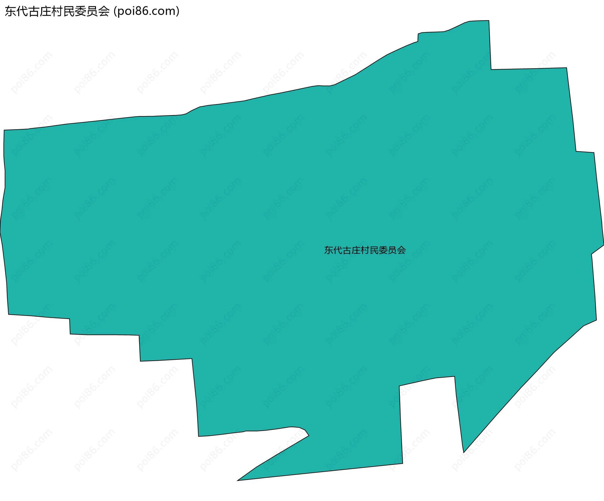 东代古庄村民委员会边界地图