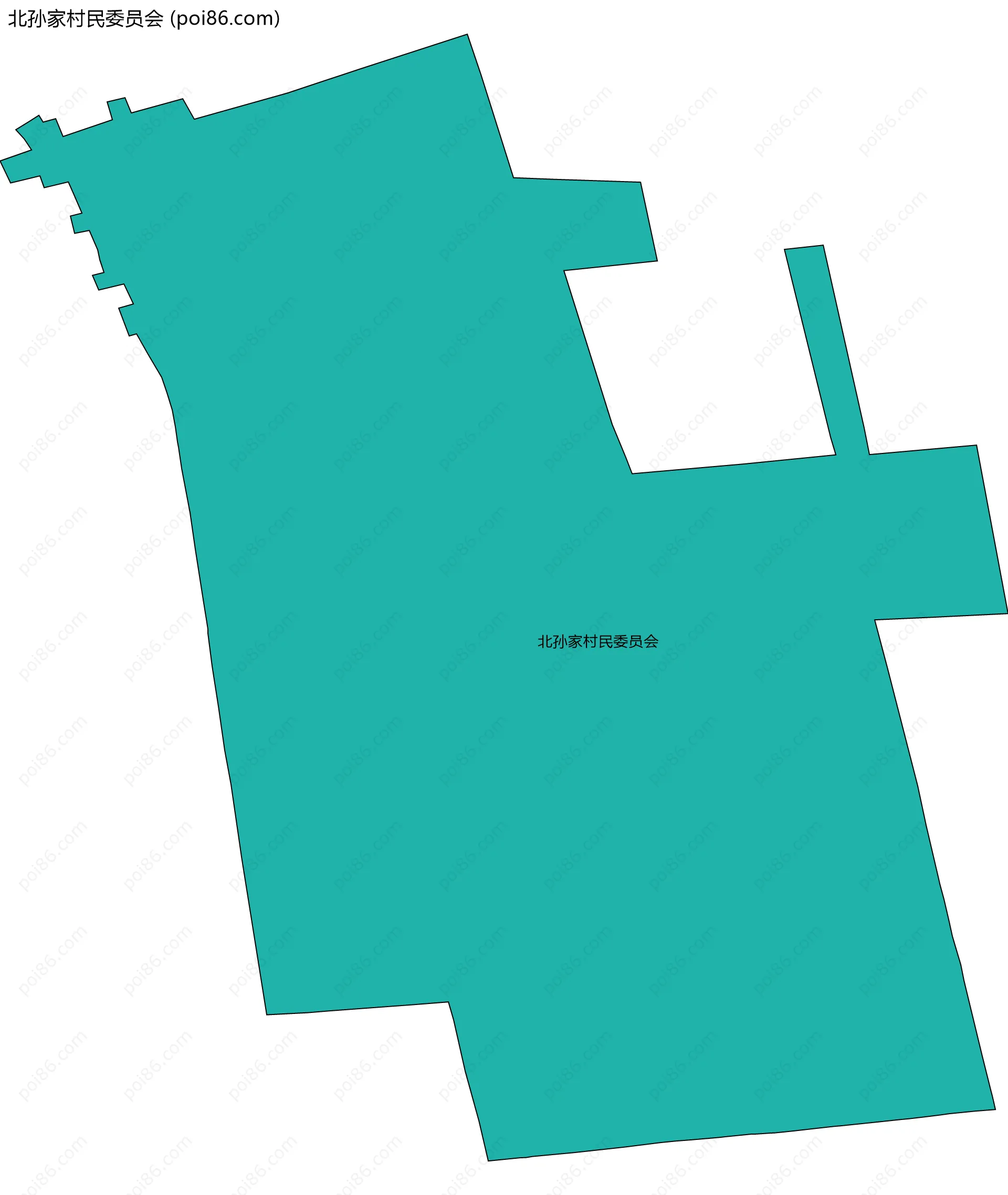 北孙家村民委员会边界地图