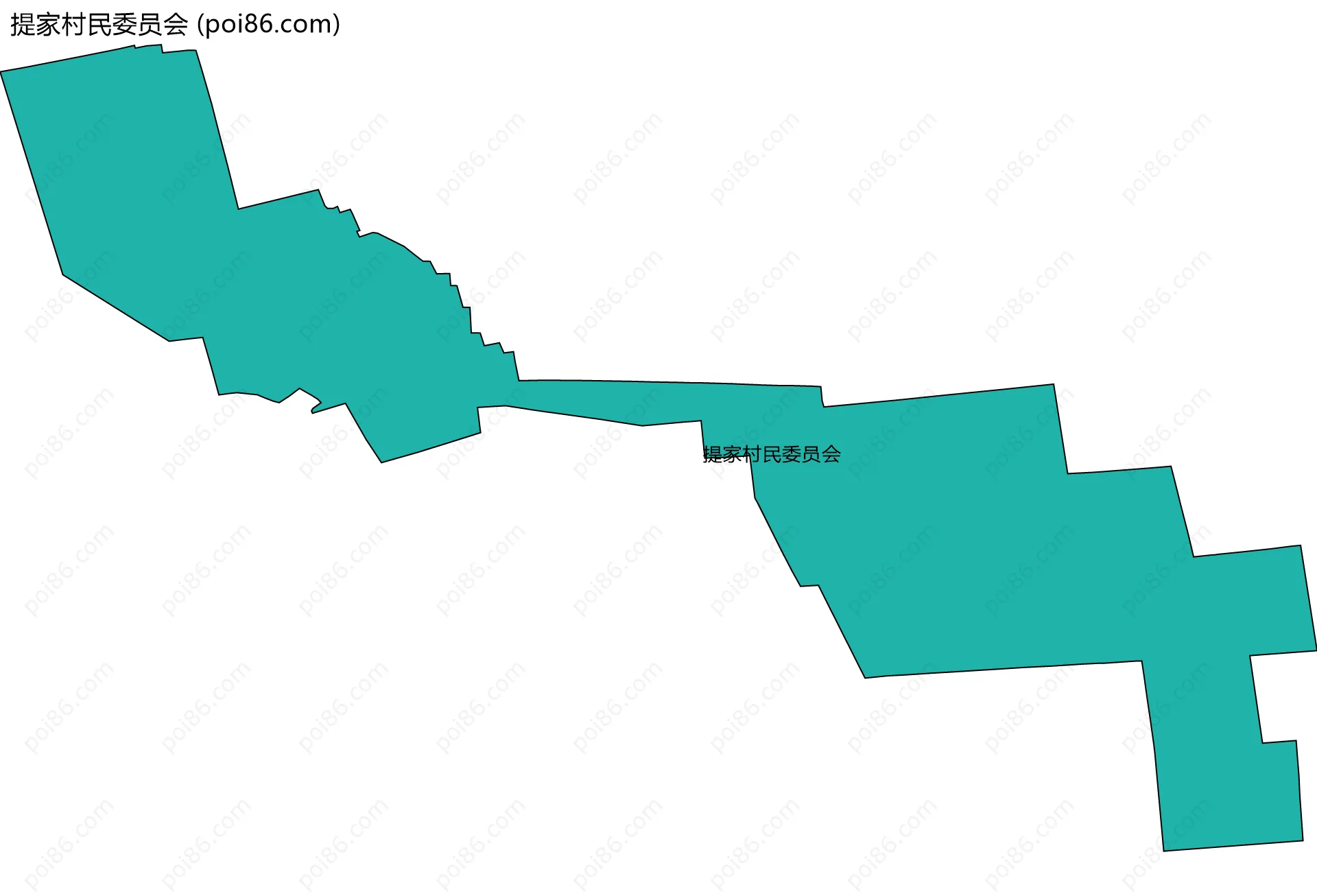 提家村民委员会边界地图