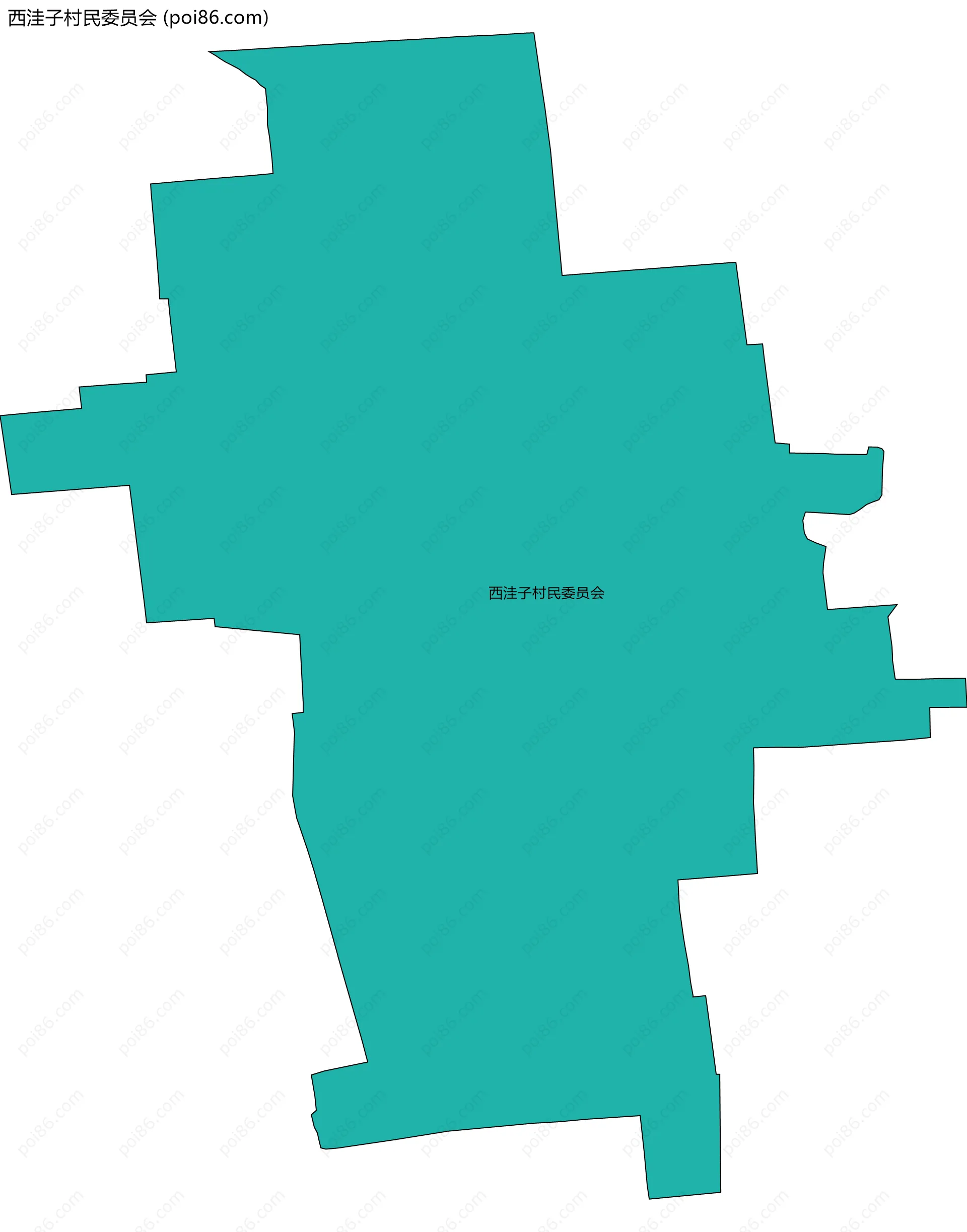 西洼子村民委员会边界地图