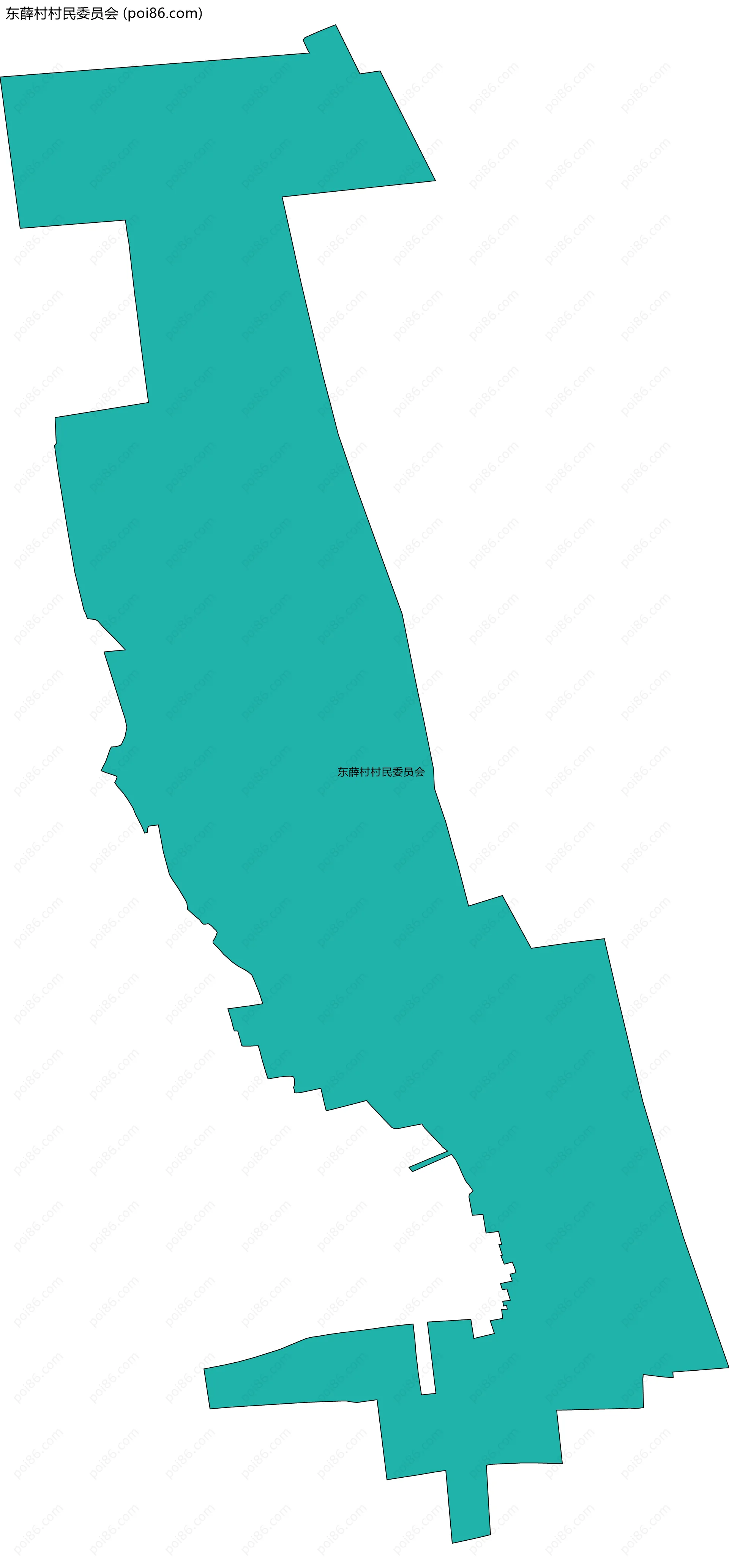 东薛村村民委员会边界地图