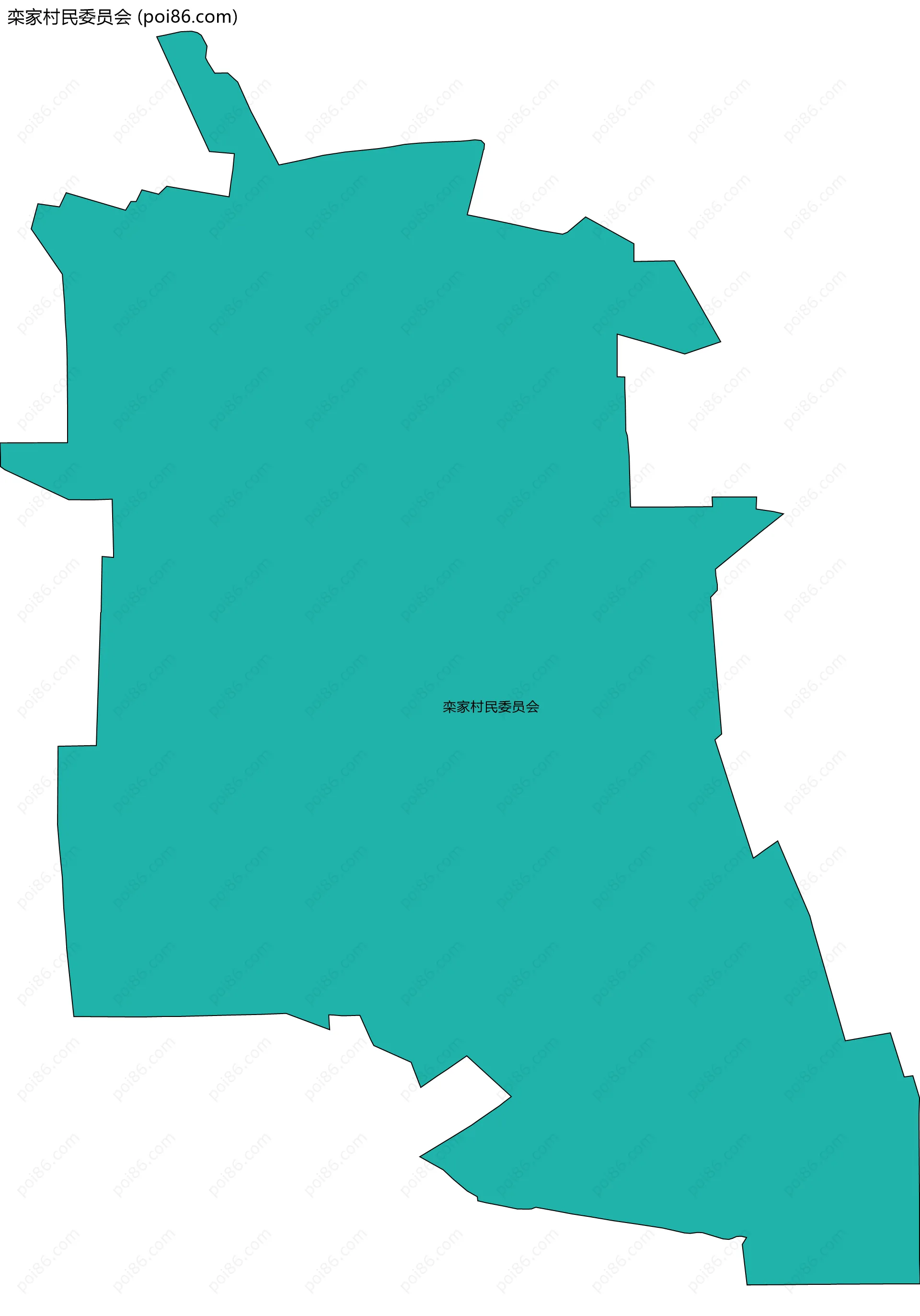 栾家村民委员会边界地图