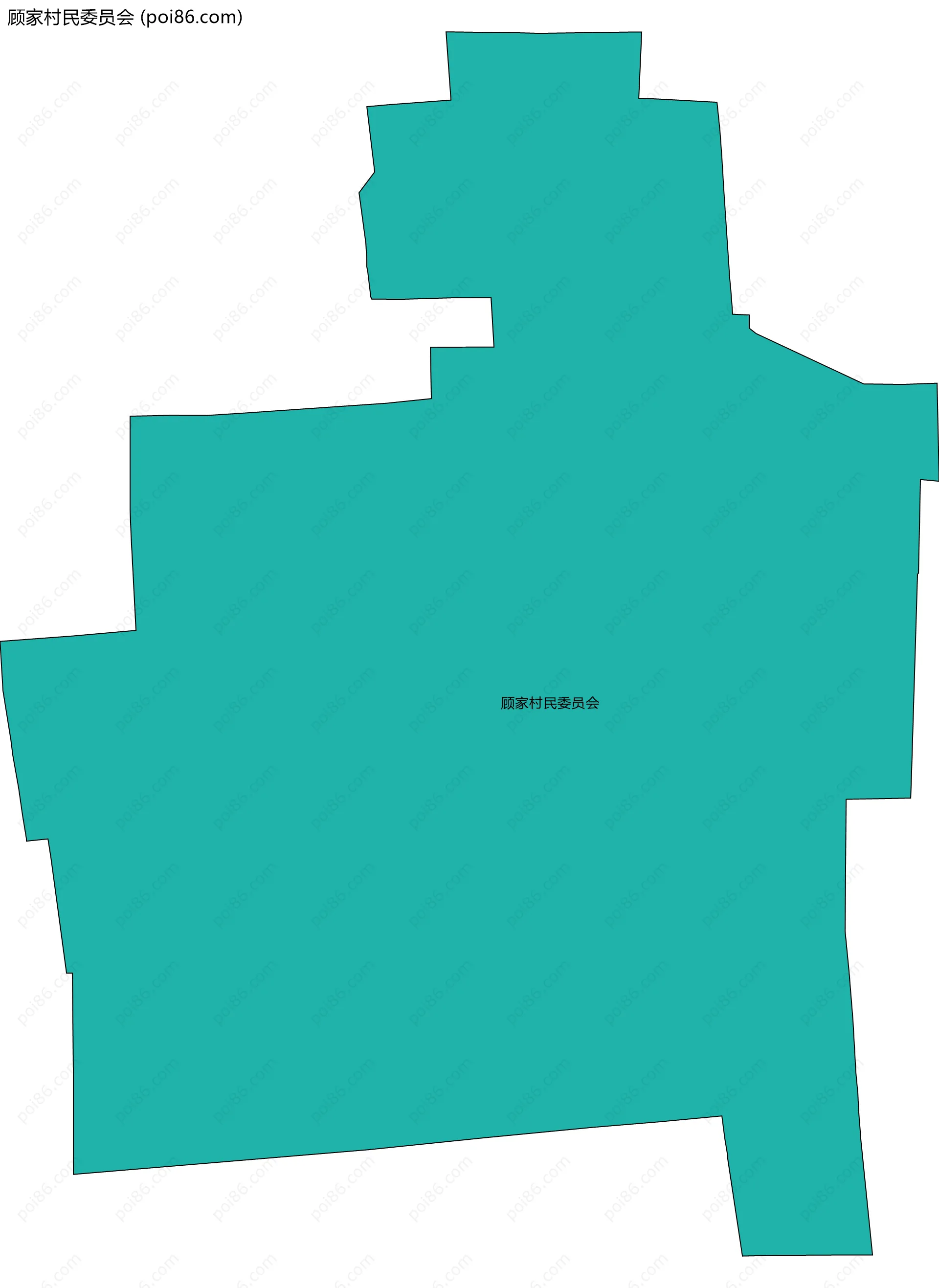 顾家村民委员会边界地图