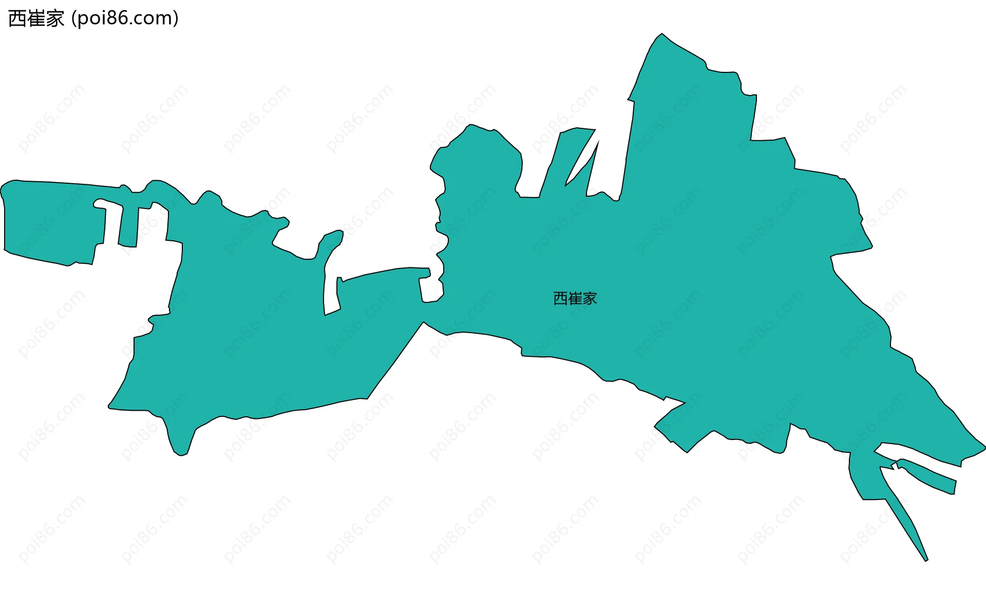 西崔家边界地图