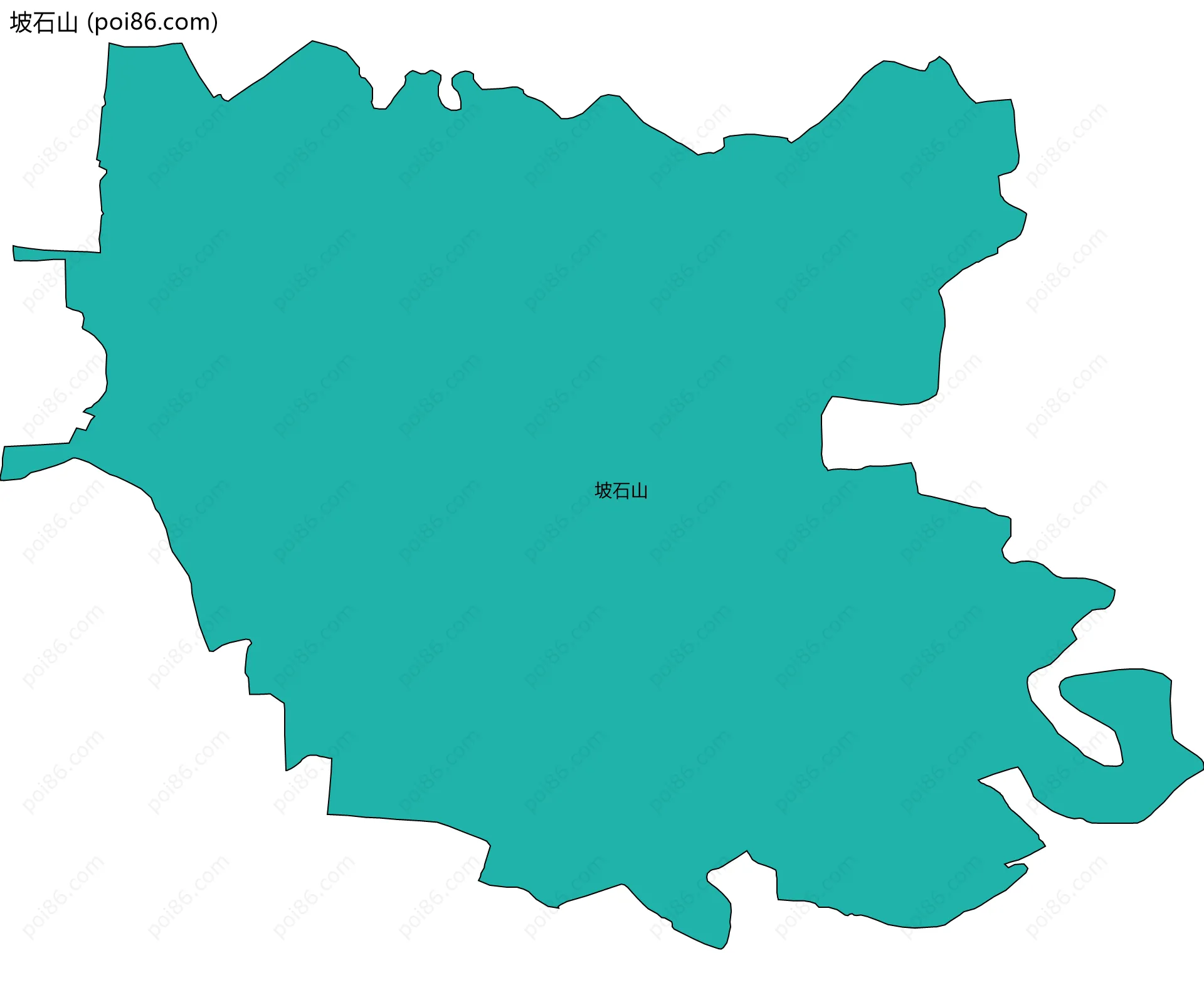 坡石山边界地图