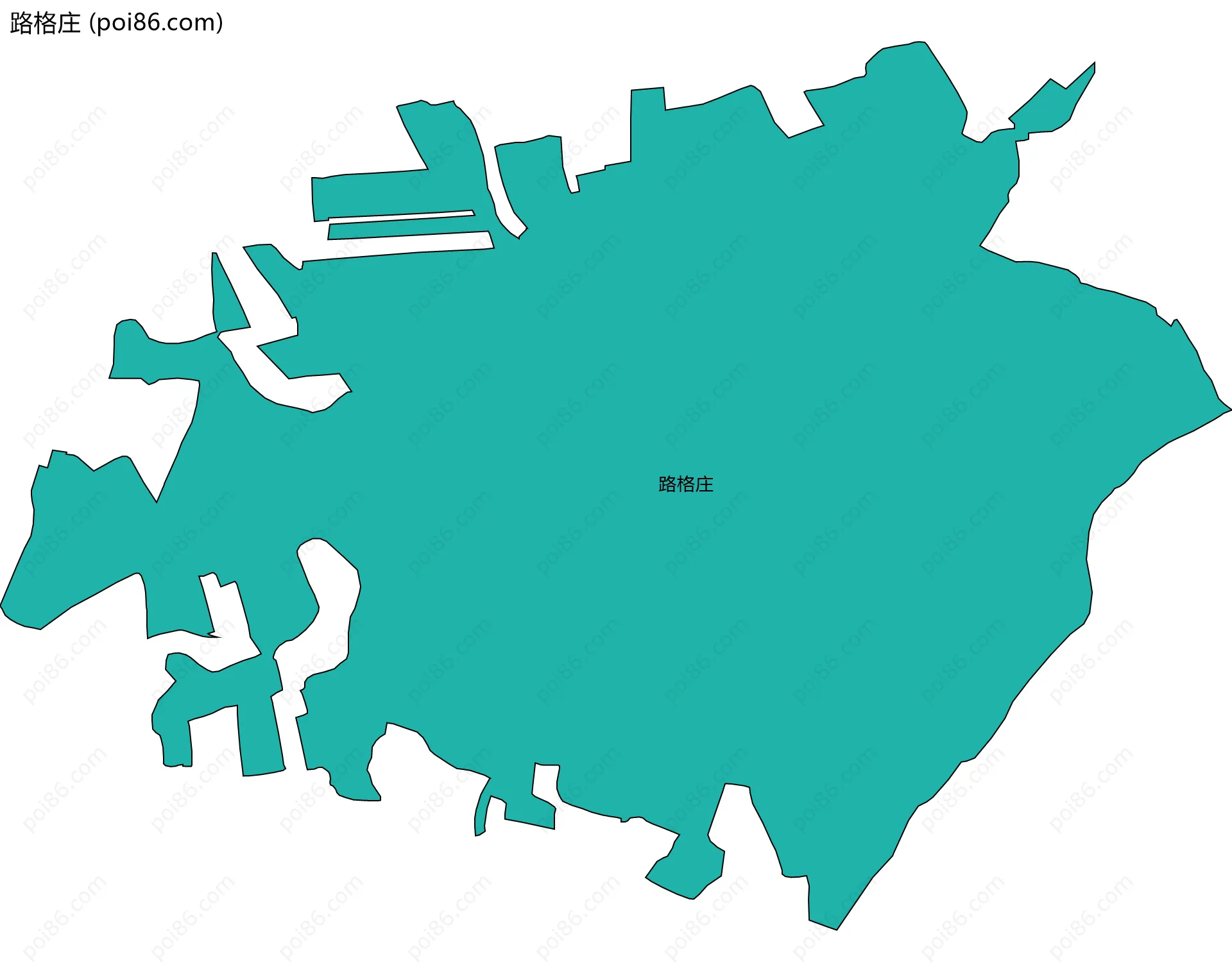 路格庄边界地图