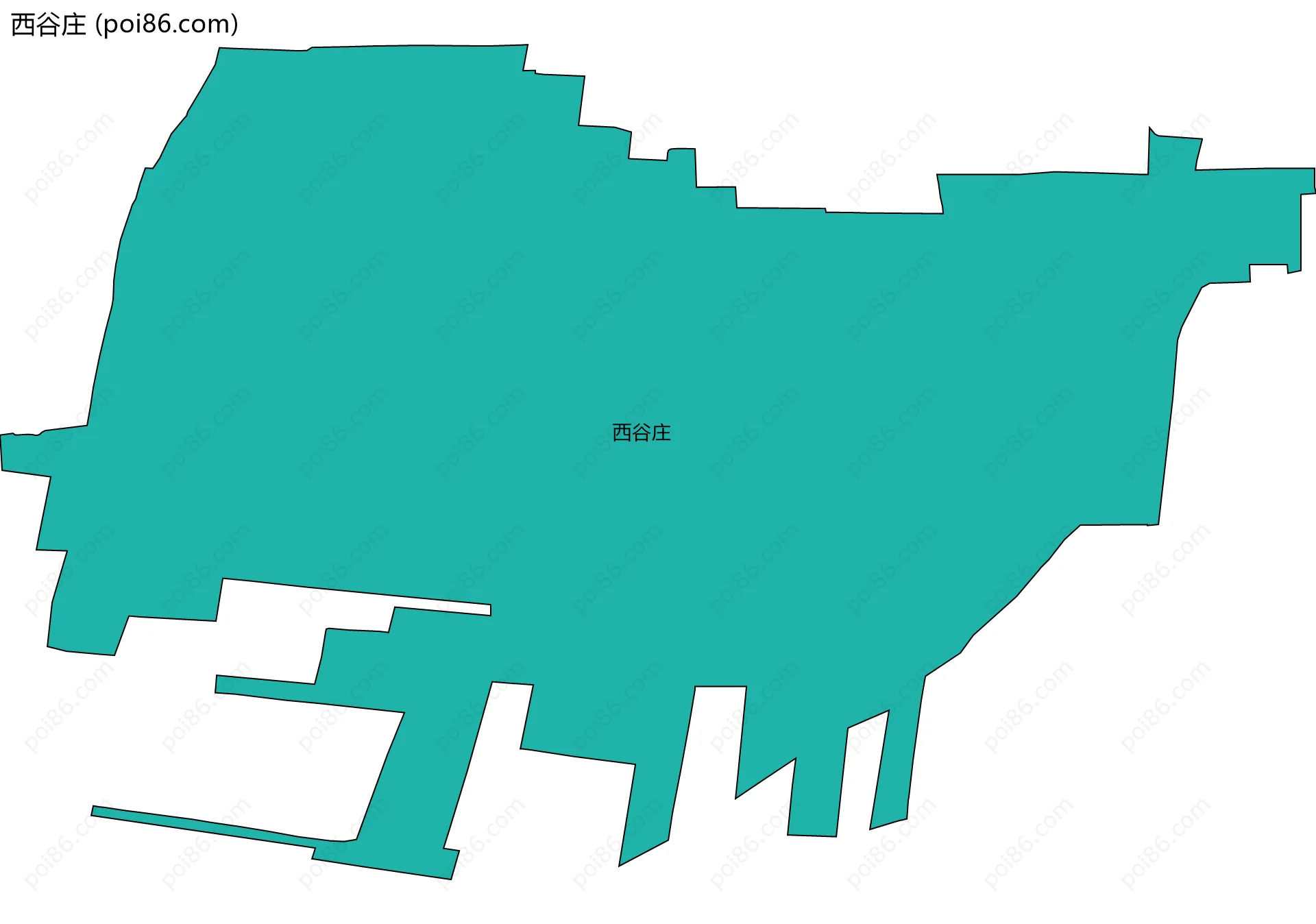西谷庄边界地图