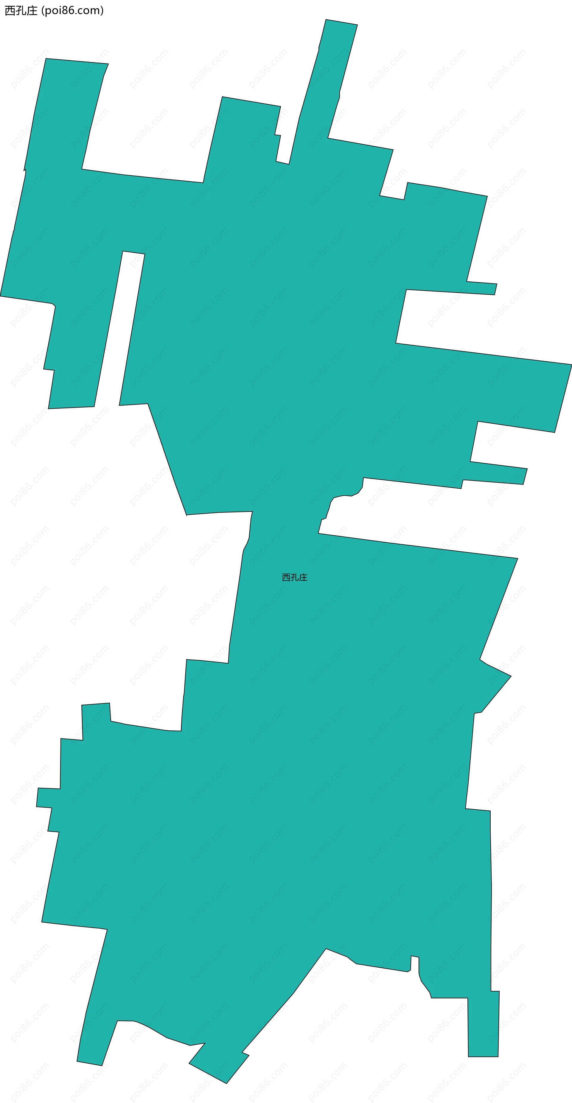 西孔庄边界地图