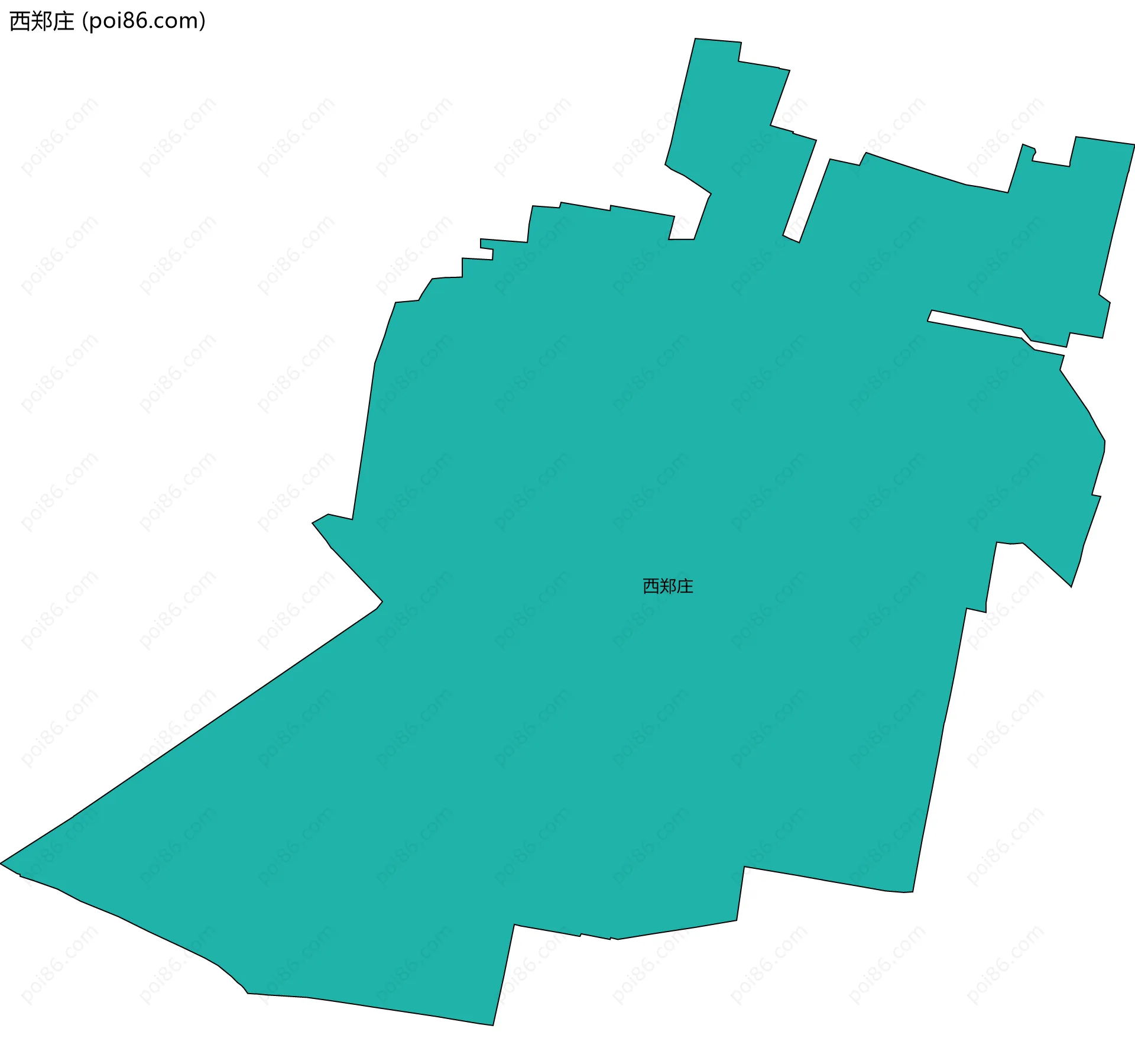 西郑庄边界地图