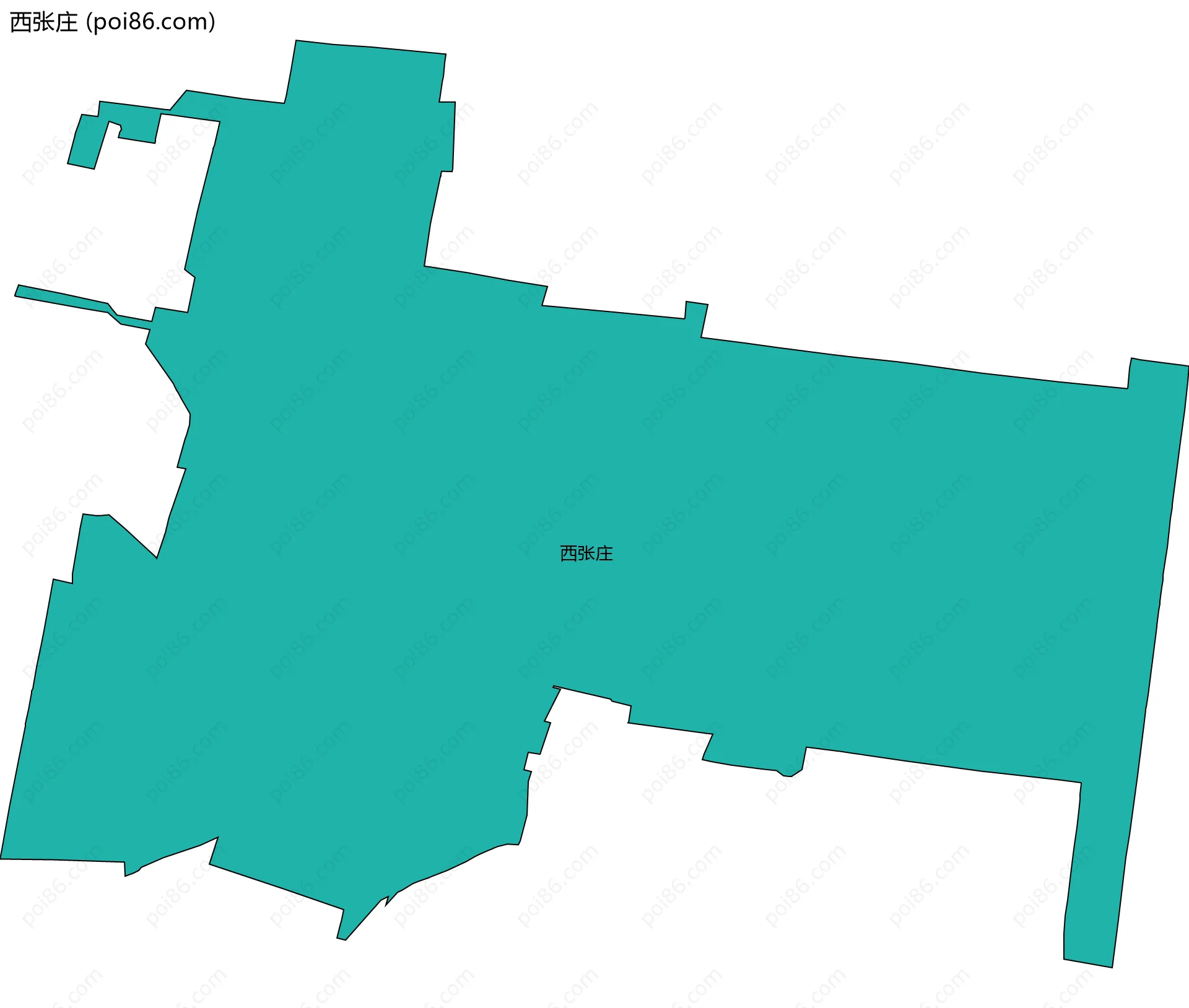 西张庄边界地图