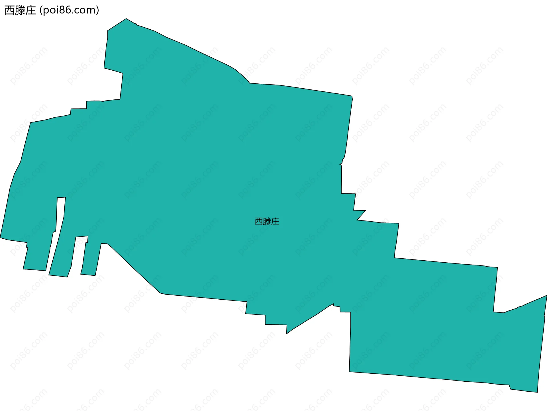 西滕庄边界地图