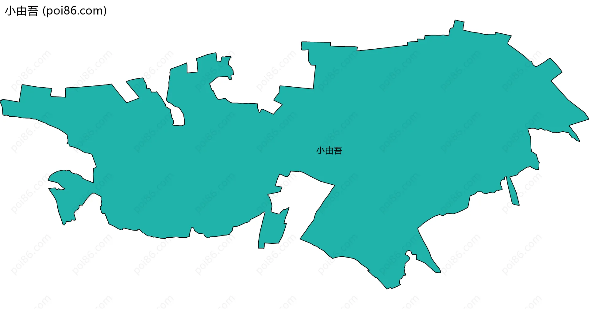 小由吾边界地图