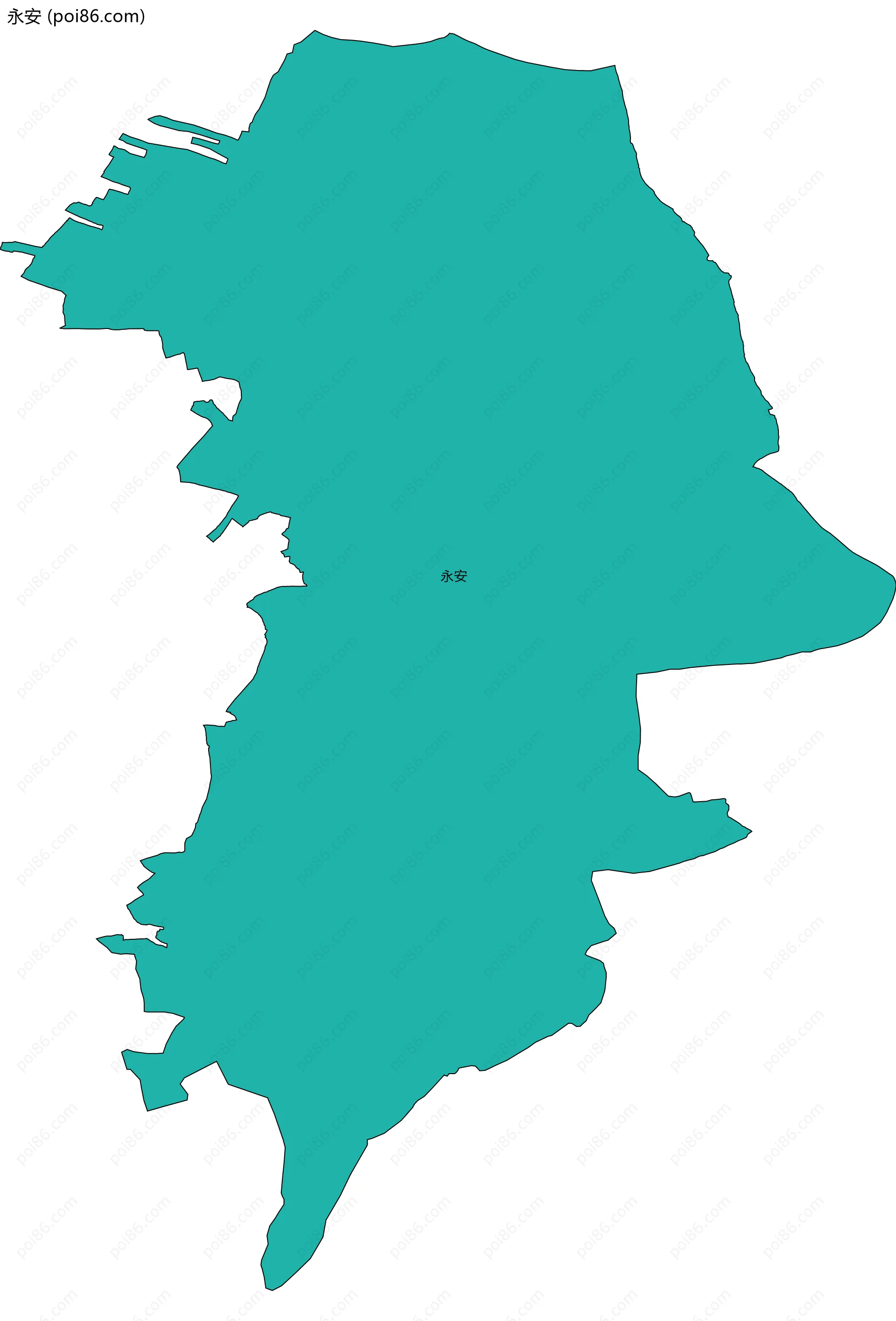 永安边界地图