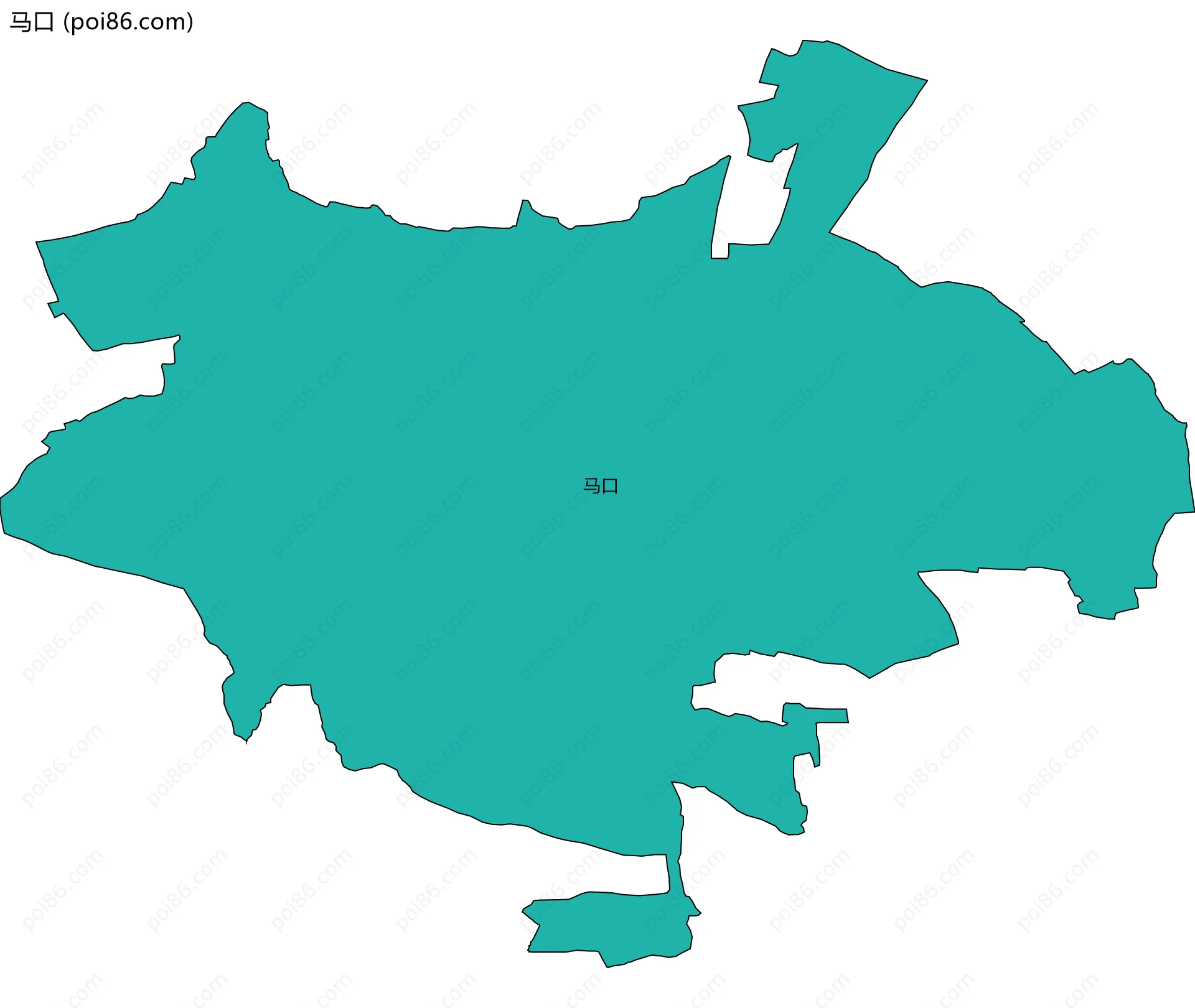 马口边界地图