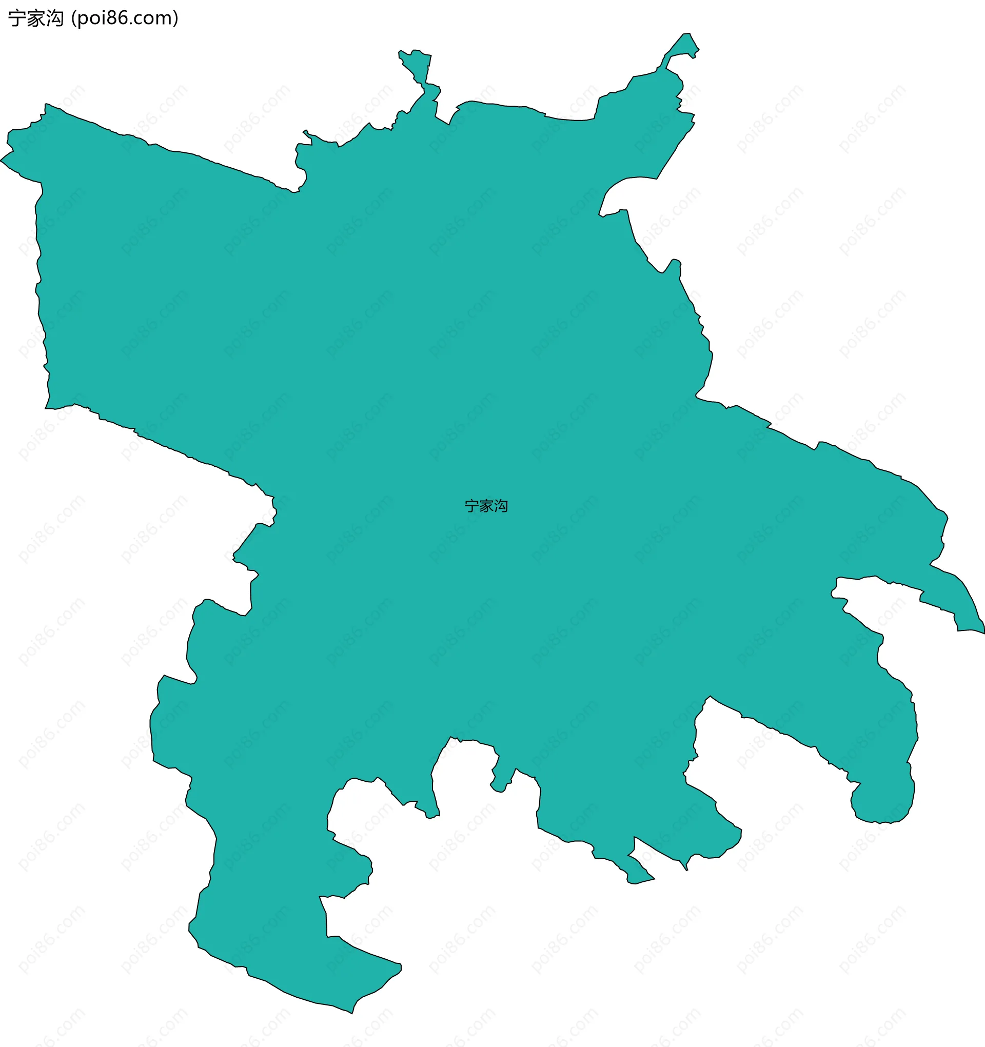 宁家沟边界地图