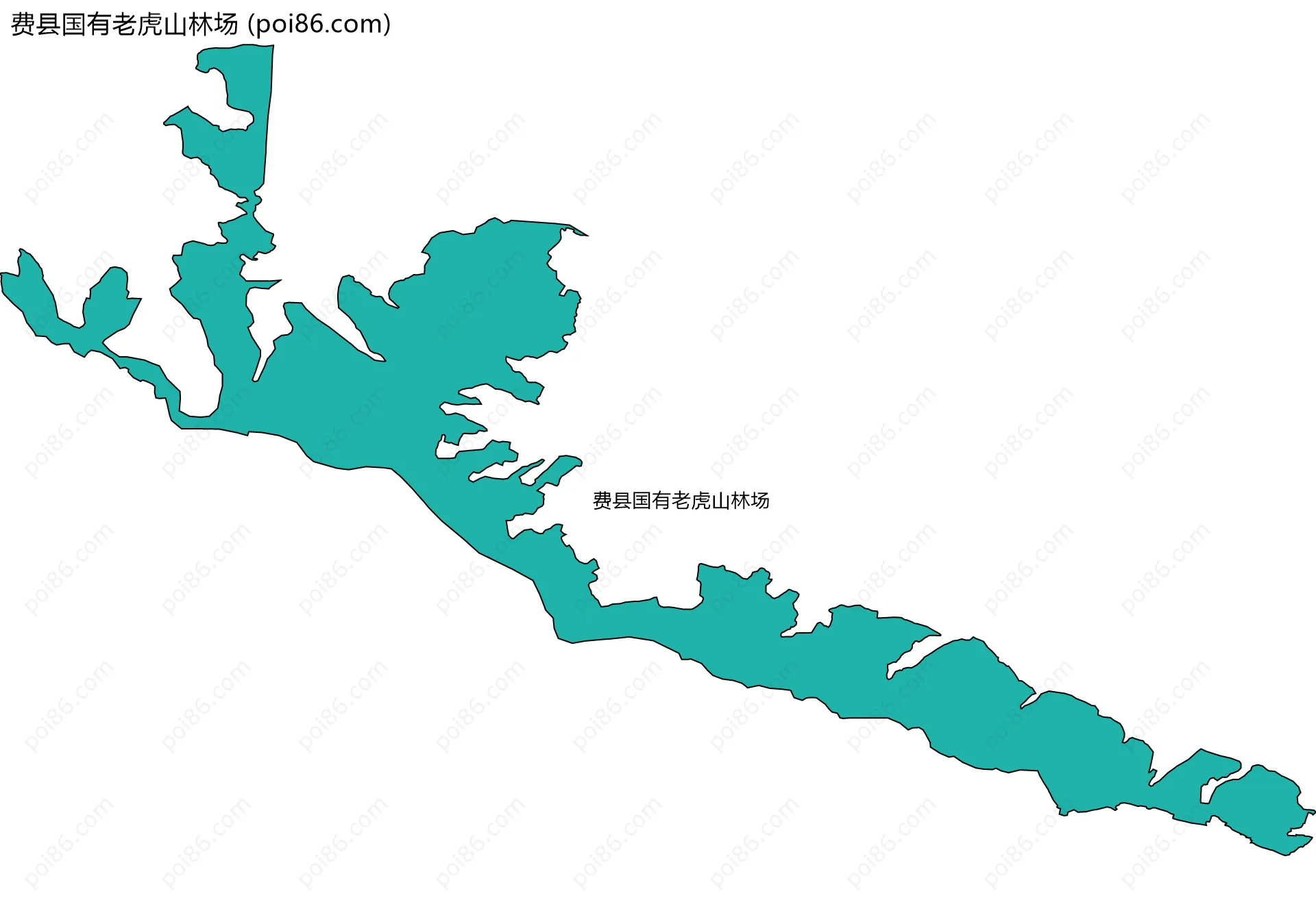 费县国有老虎山林场边界地图