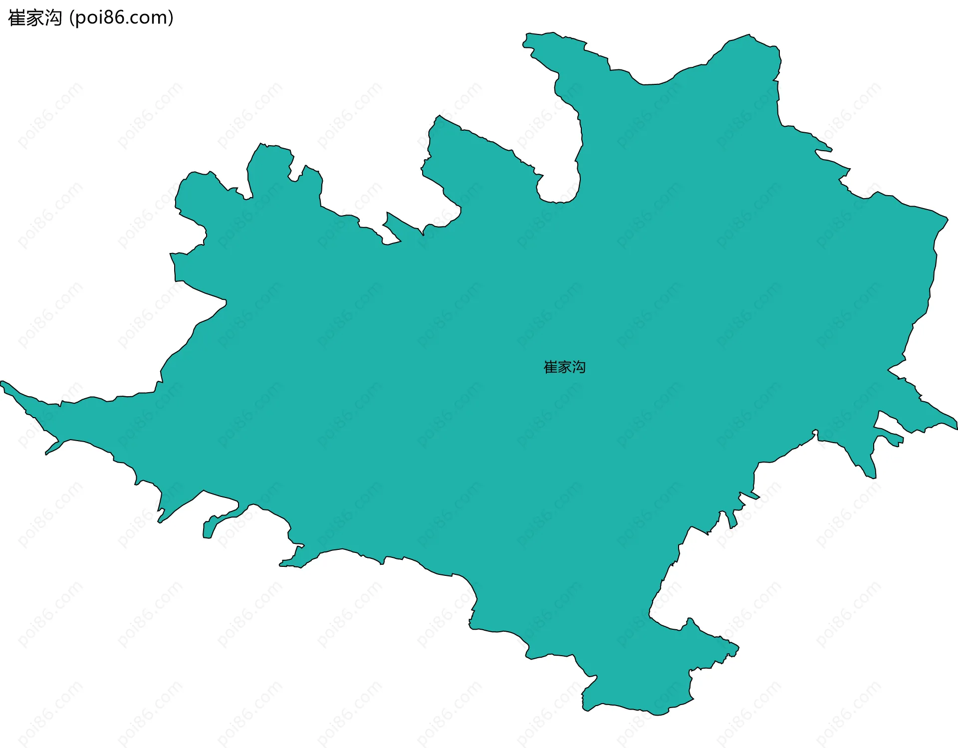 崔家沟边界地图