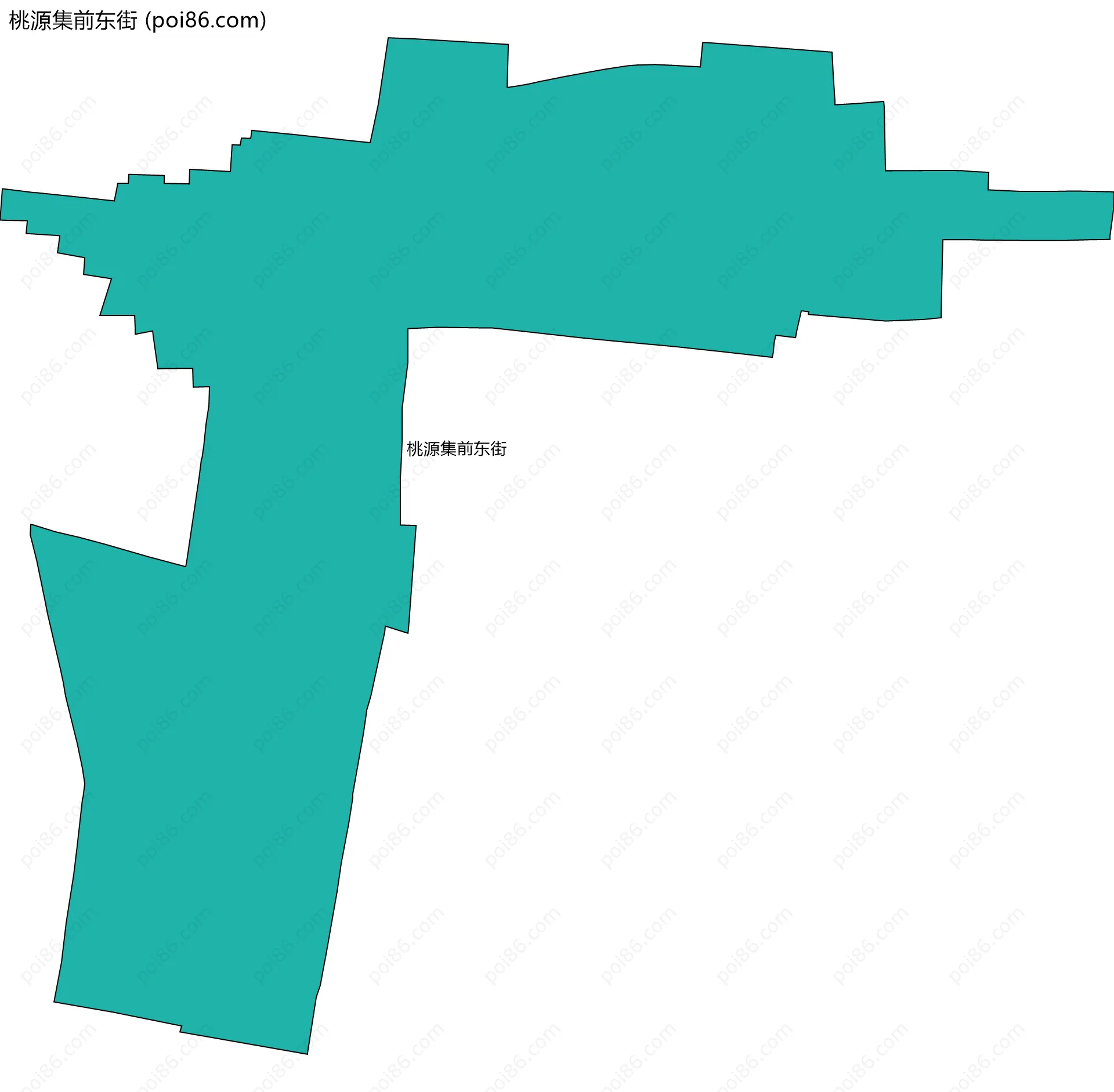 桃源集前东街边界地图