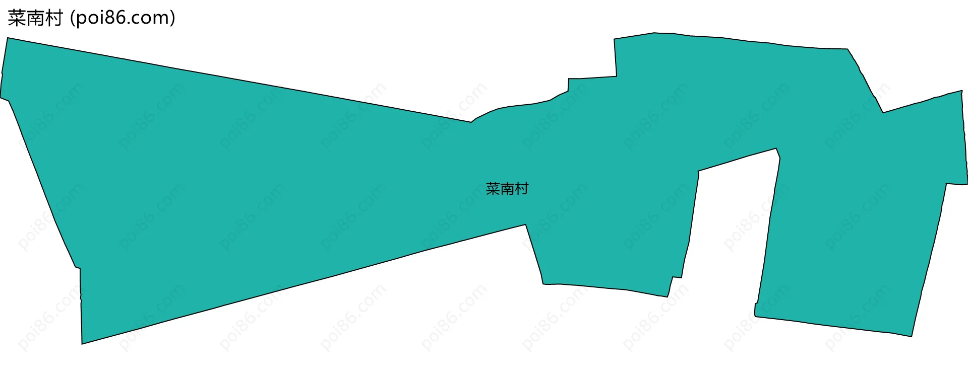菜南村边界地图