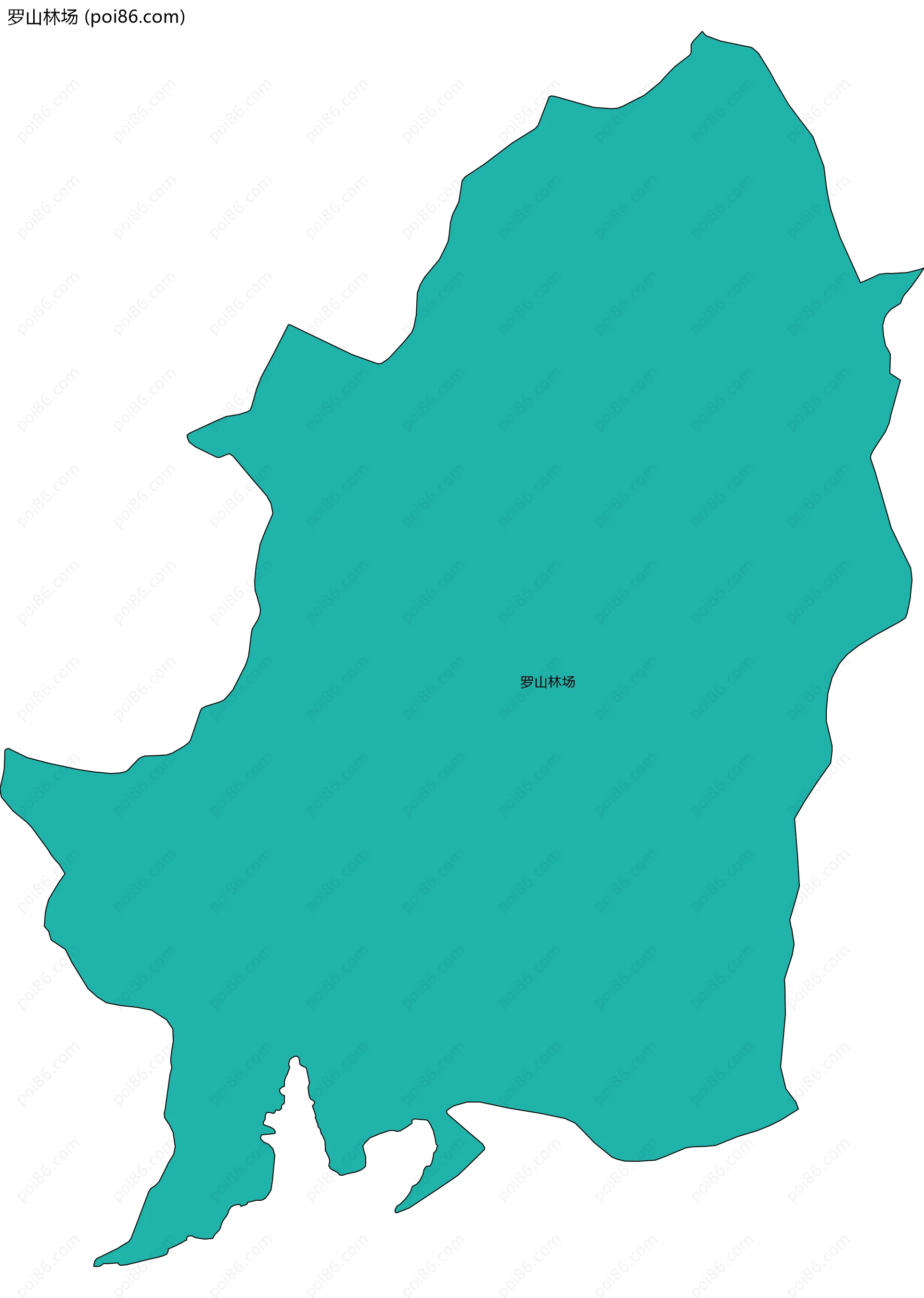 罗山林场边界地图