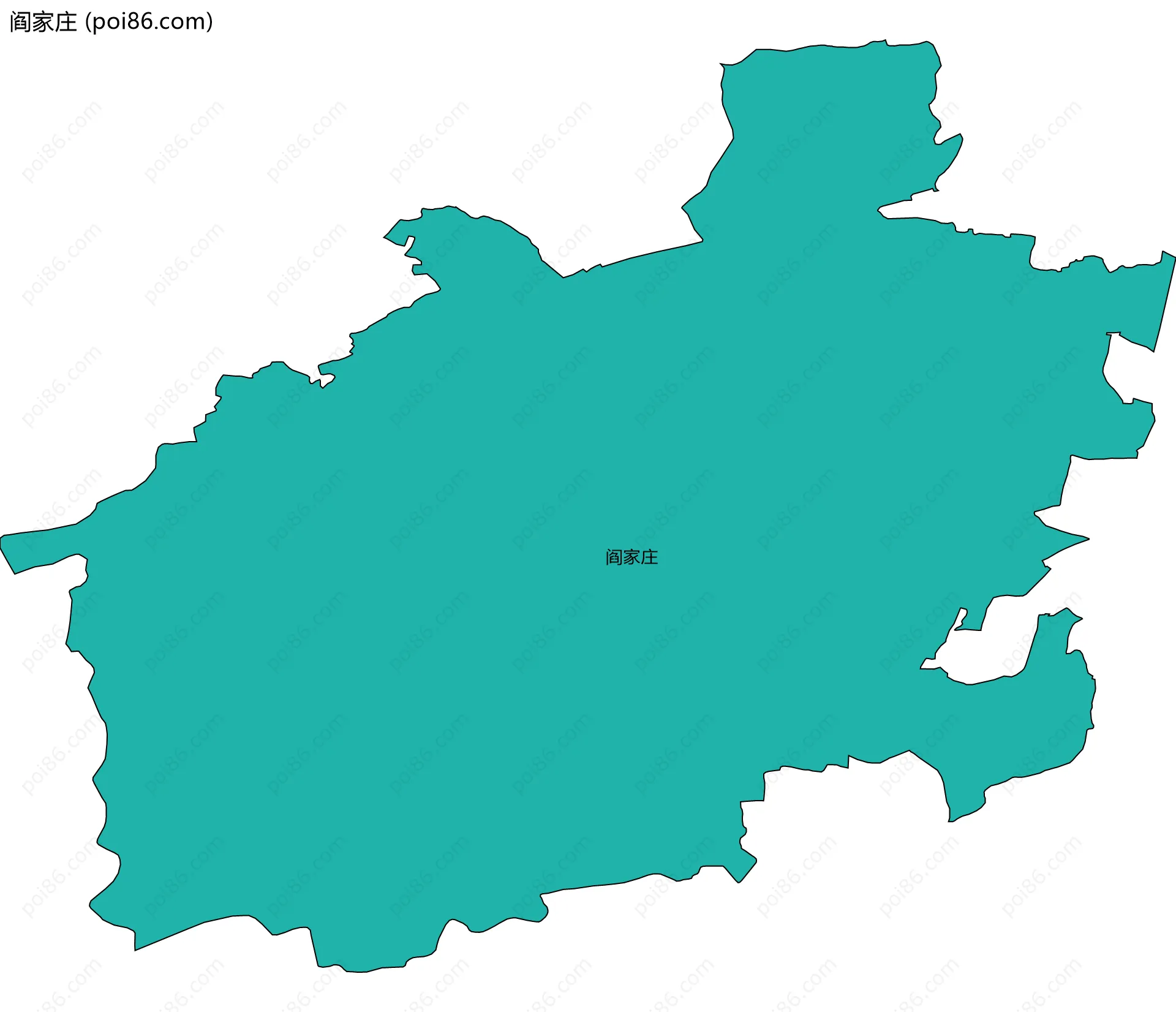 阎家庄边界地图
