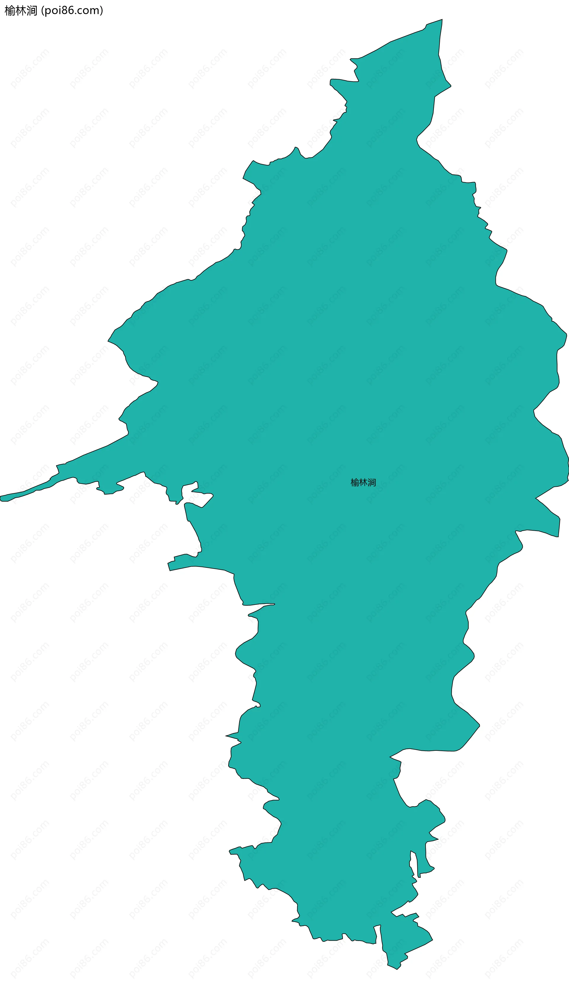 榆林涧边界地图