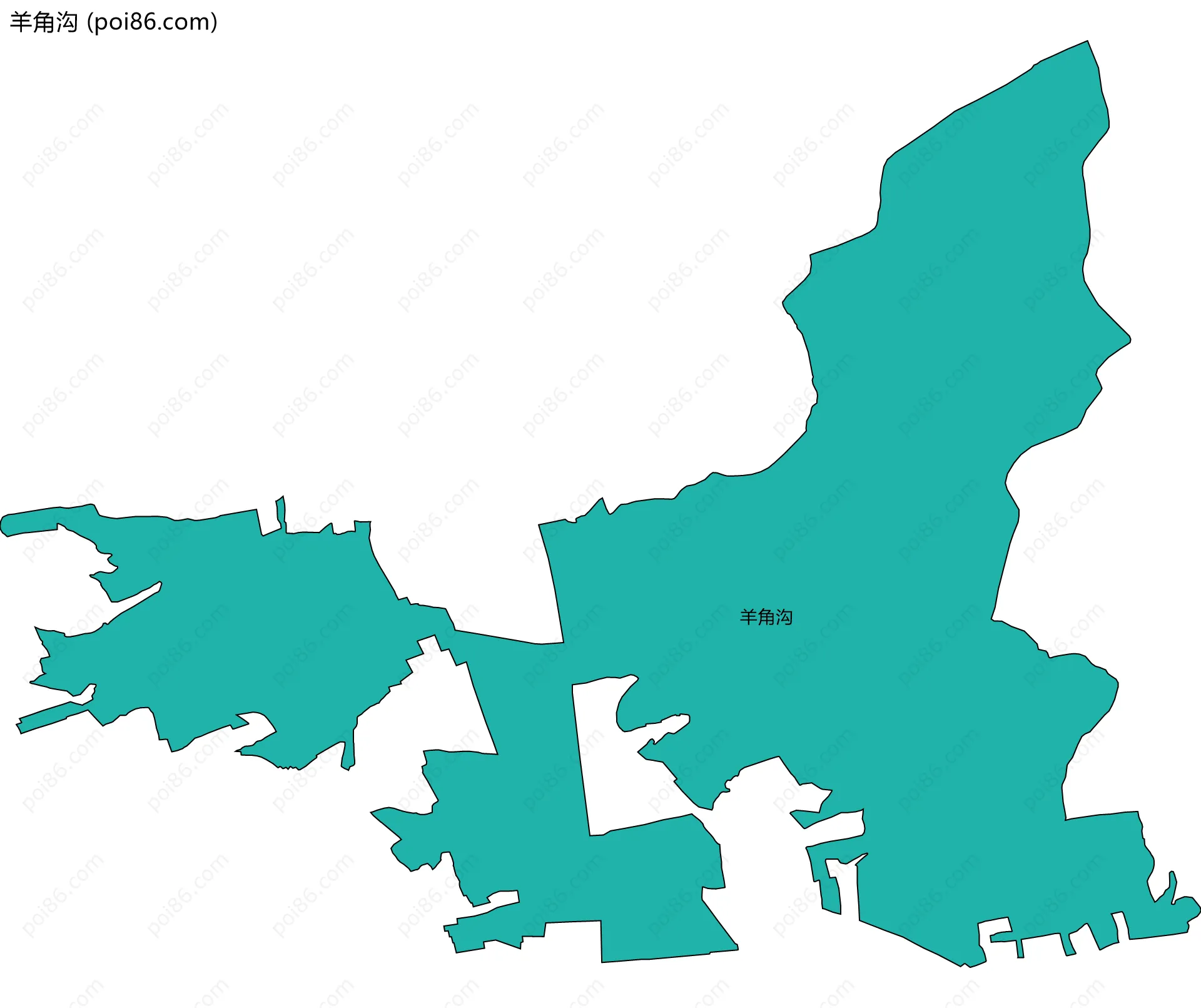 羊角沟边界地图