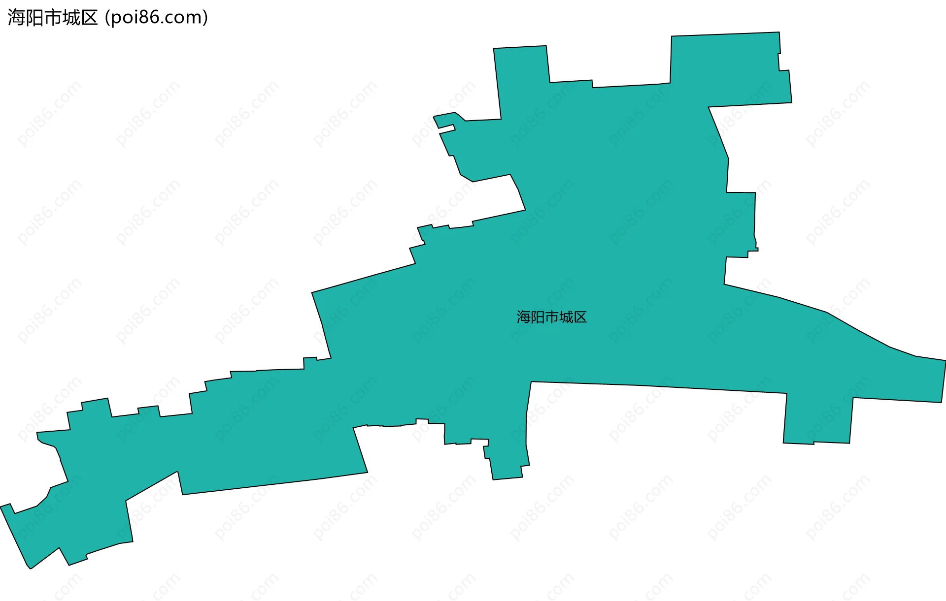 海阳市城区边界地图