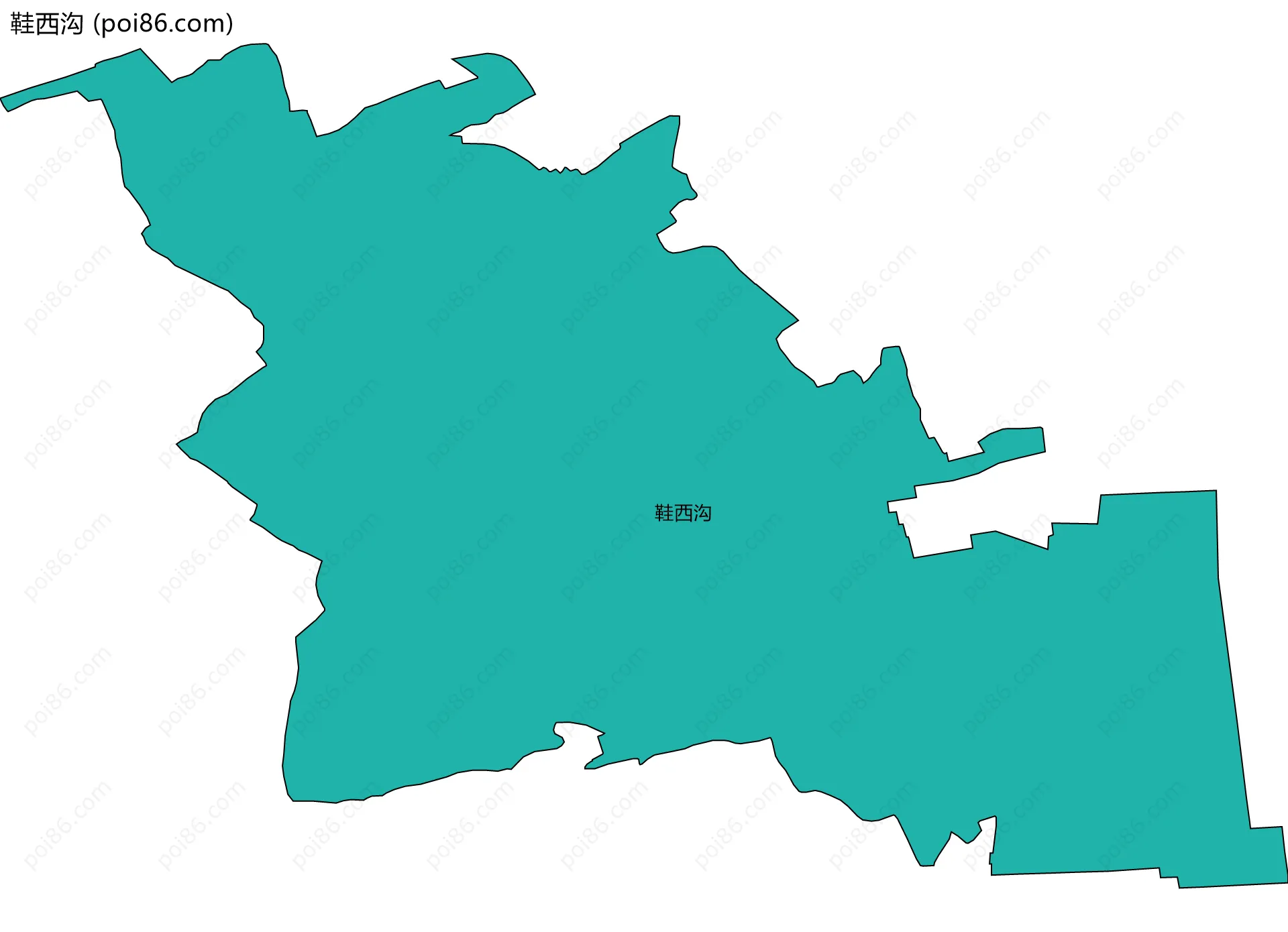 鞋西沟边界地图