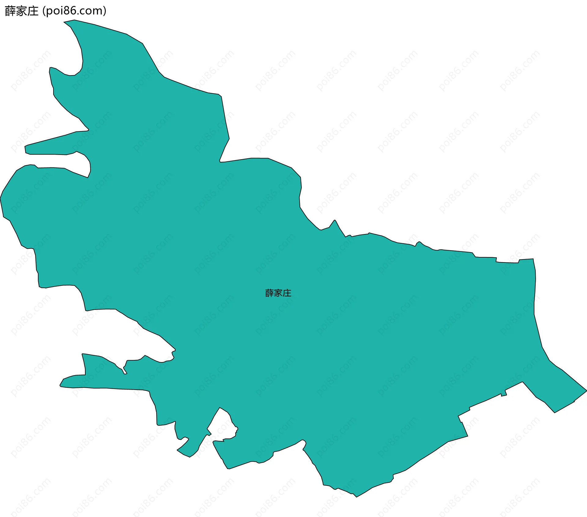 薛家庄边界地图