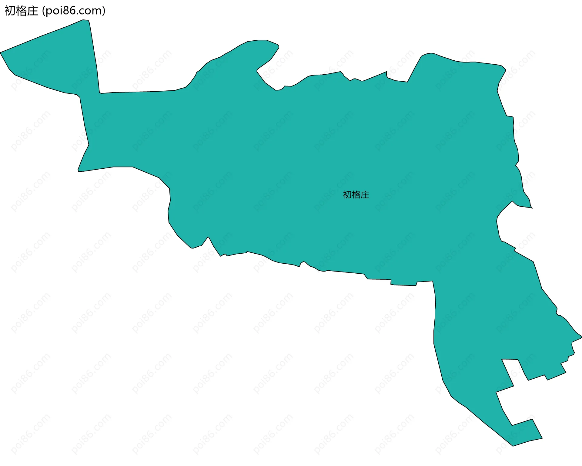 初格庄边界地图