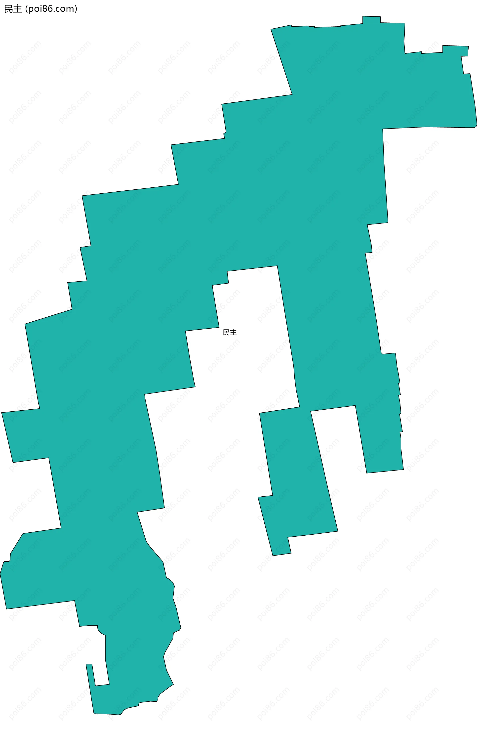 民主边界地图