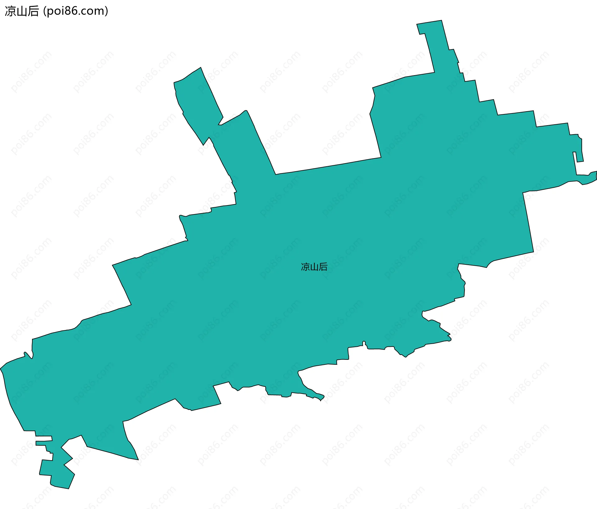 凉山后边界地图