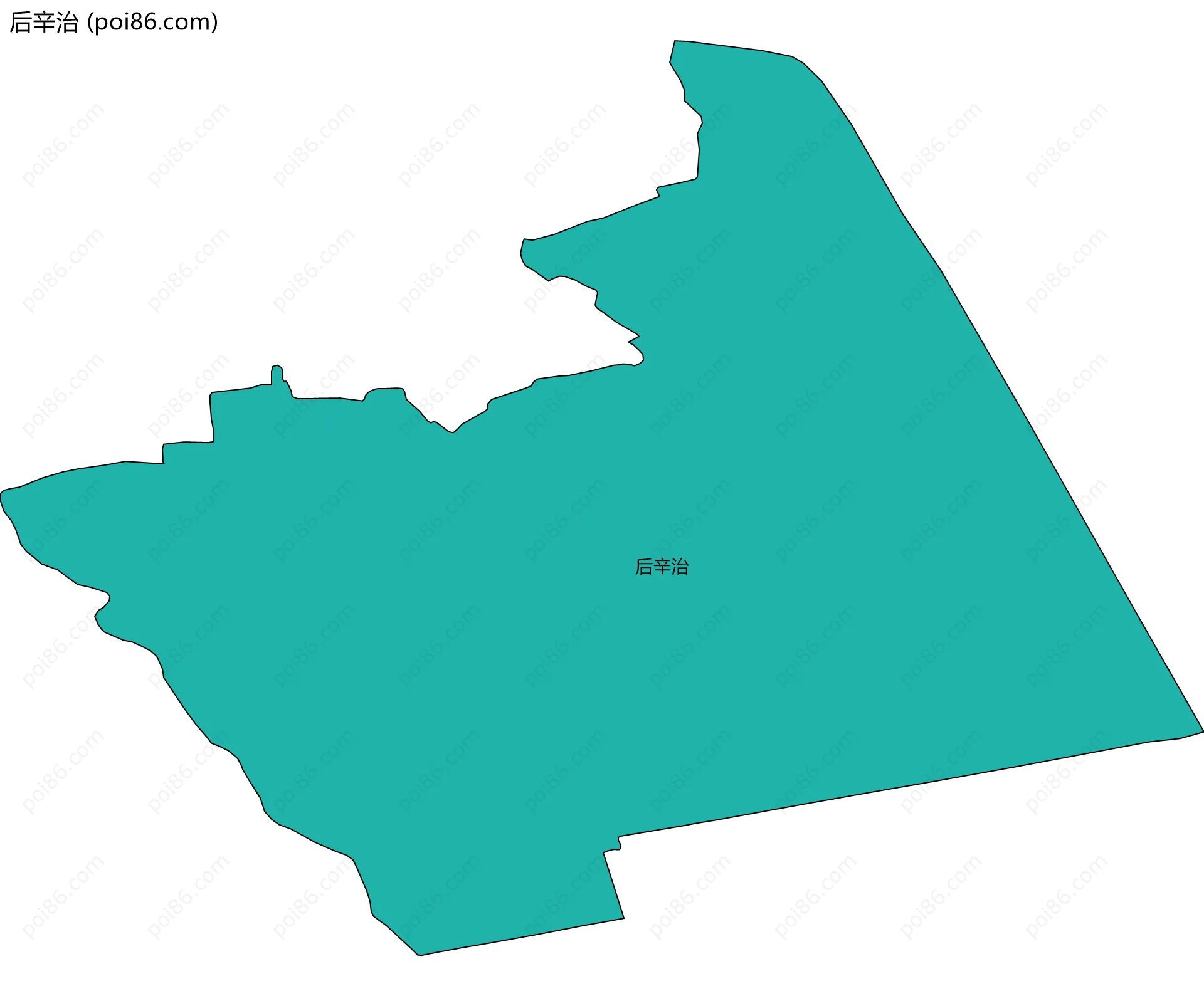 后辛治边界地图