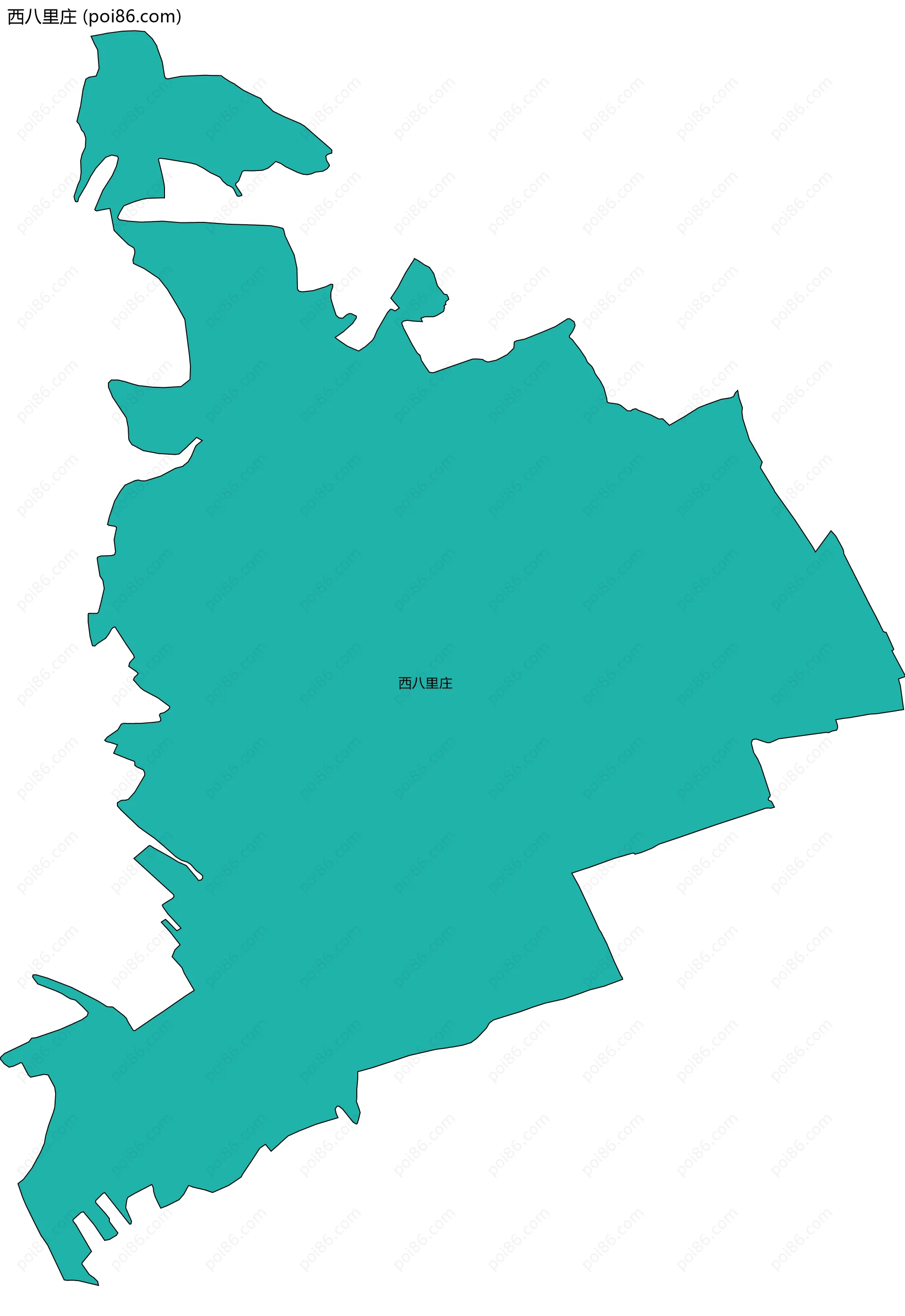 西八里庄边界地图