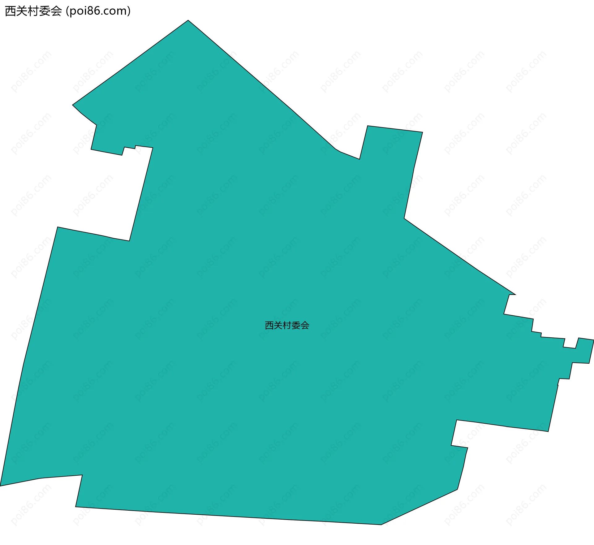 西关村委会边界地图