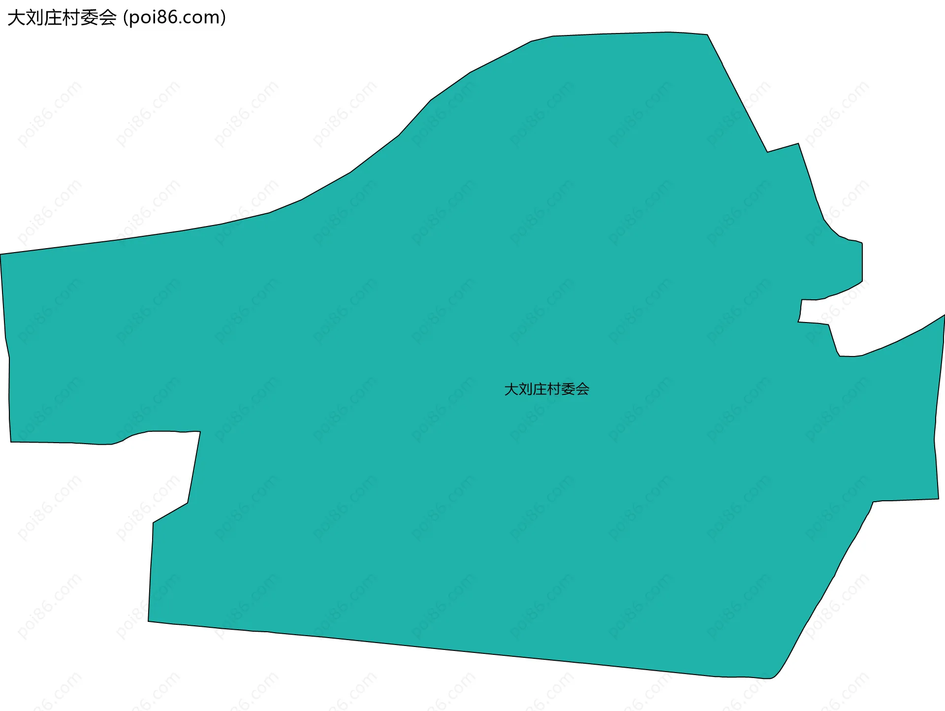 大刘庄村委会边界地图