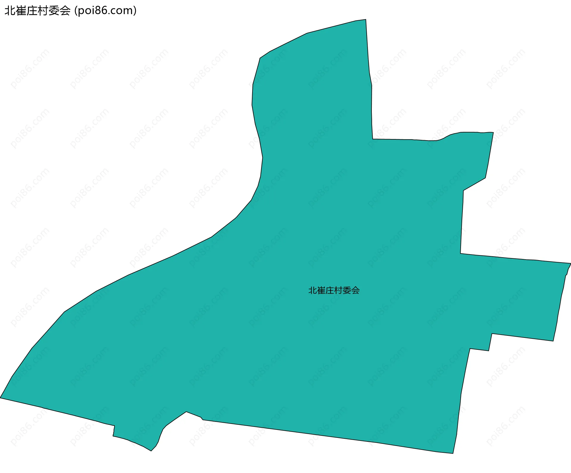 北崔庄村委会边界地图