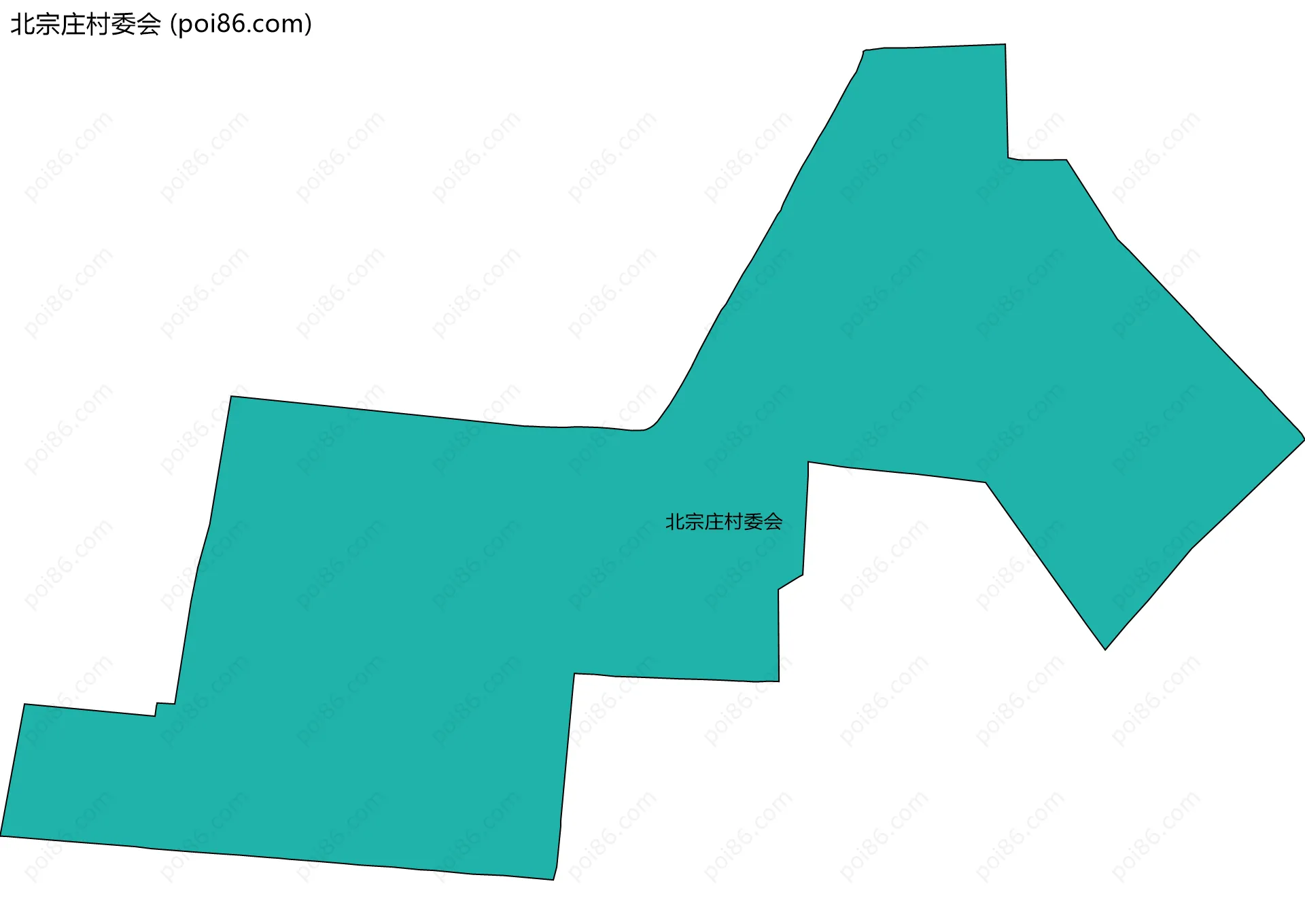 北宗庄村委会边界地图