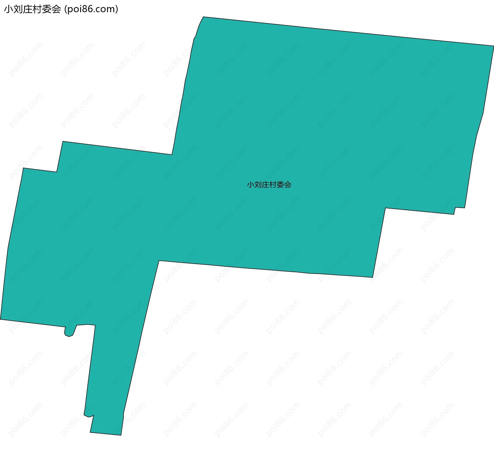 小刘庄村委会边界地图