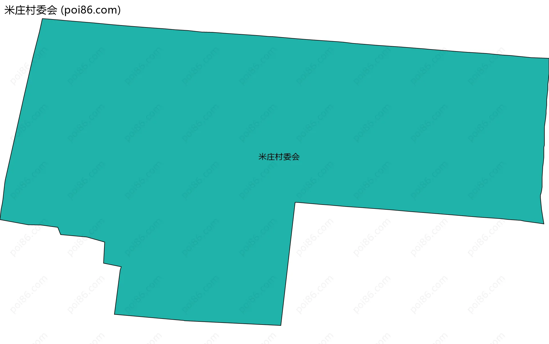 米庄村委会边界地图