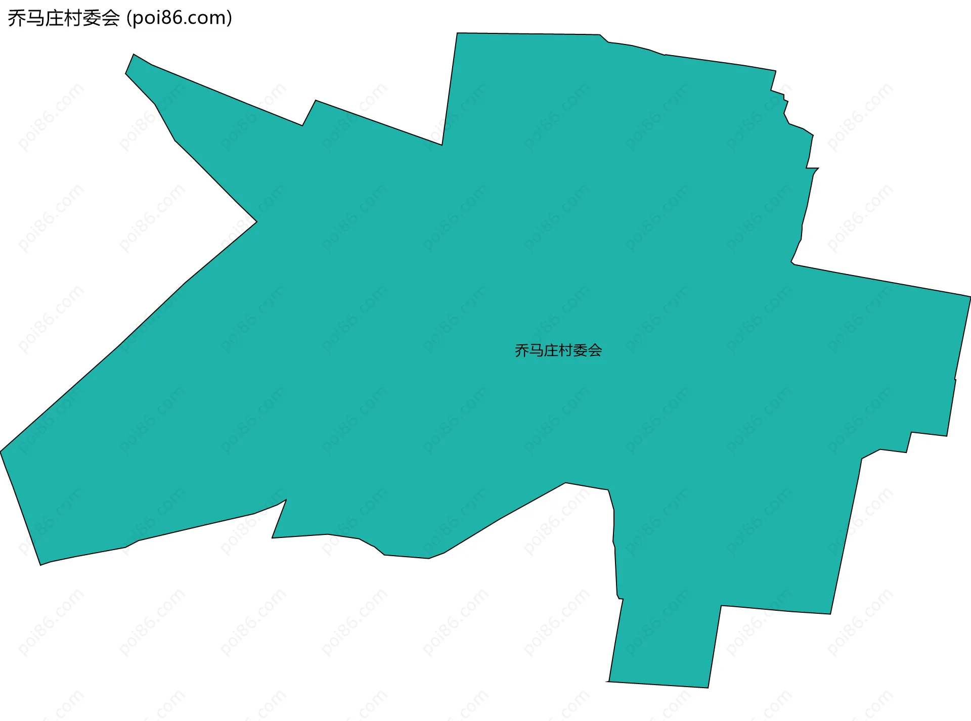 乔马庄村委会边界地图