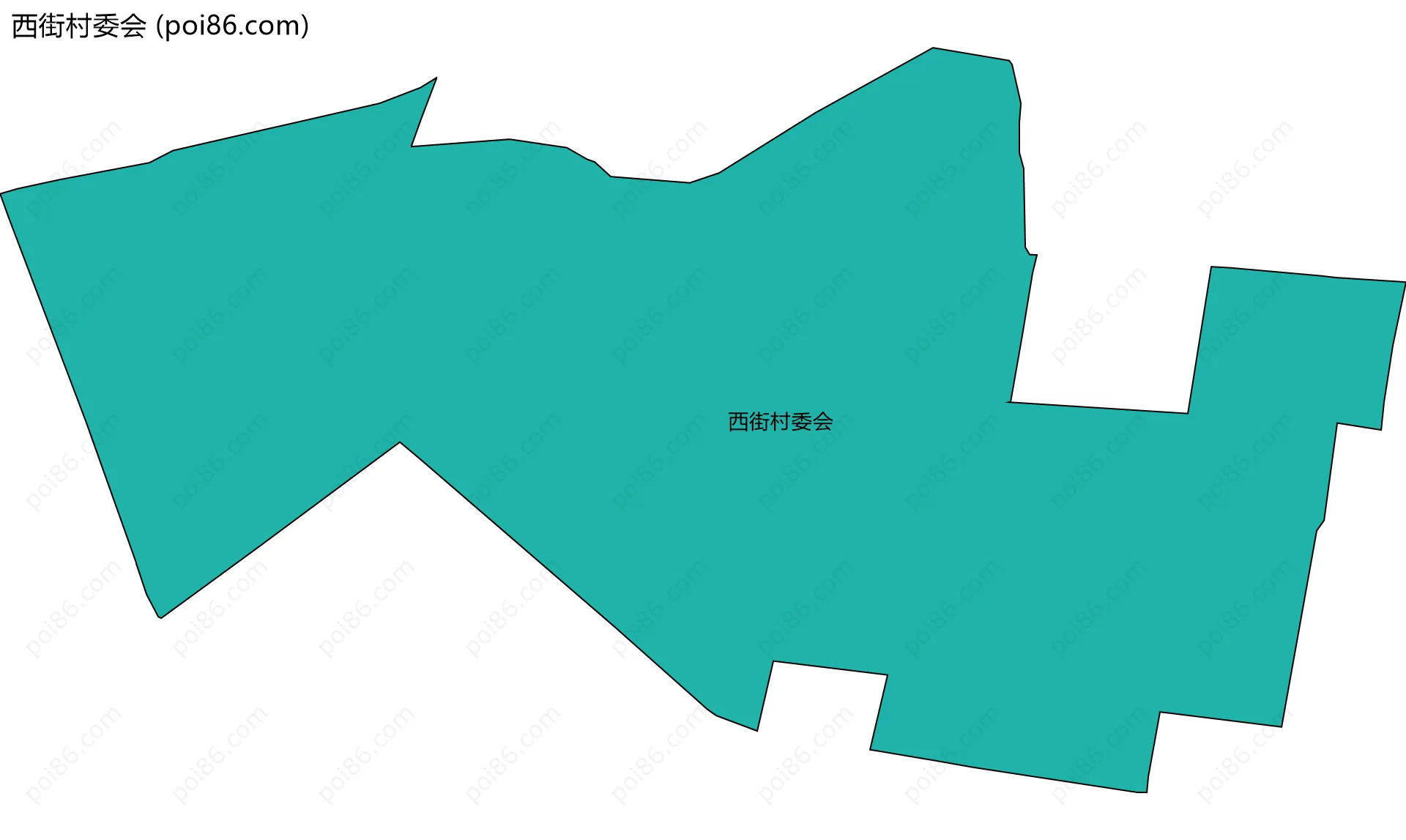 西街村委会边界地图