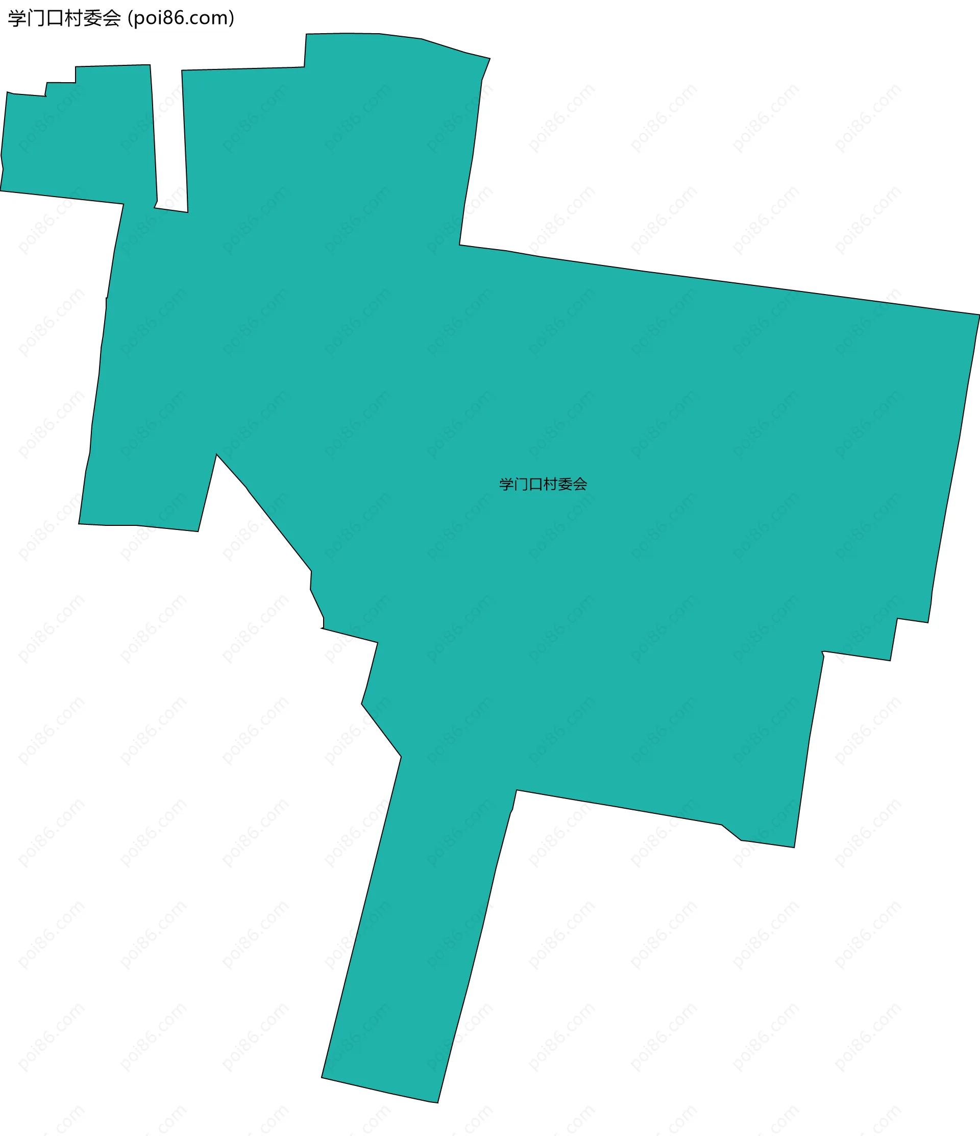 学门口村委会边界地图
