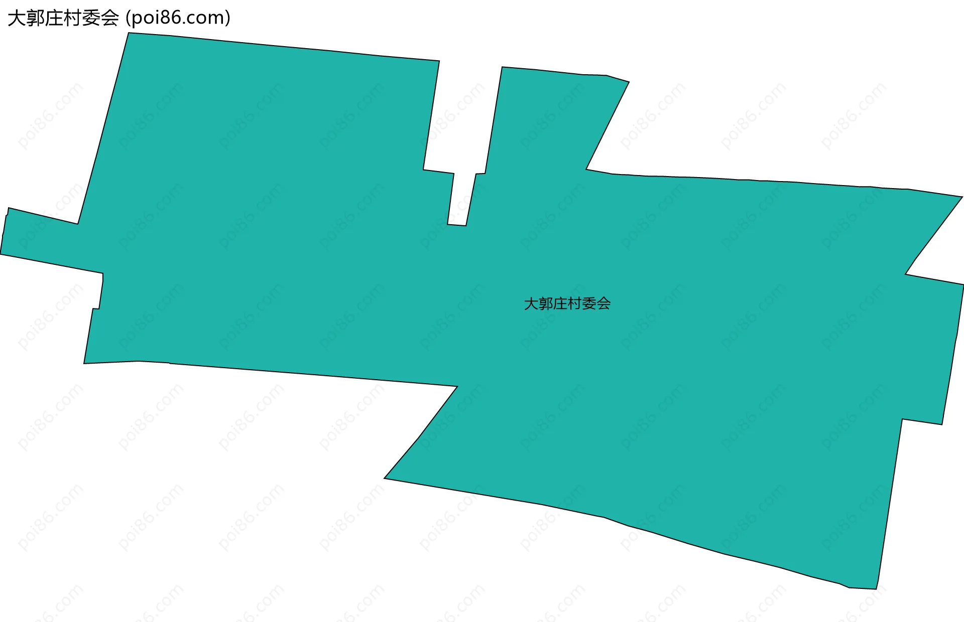 大郭庄村委会边界地图
