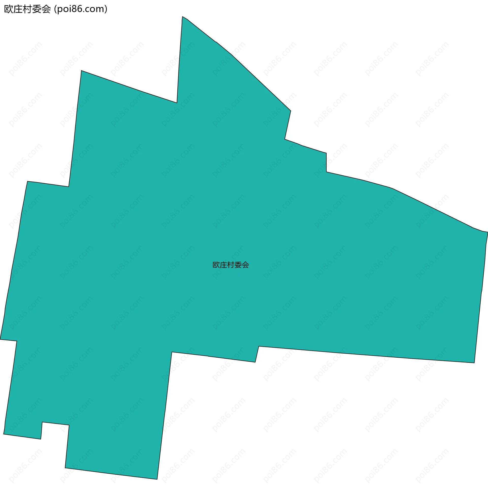 欧庄村委会边界地图