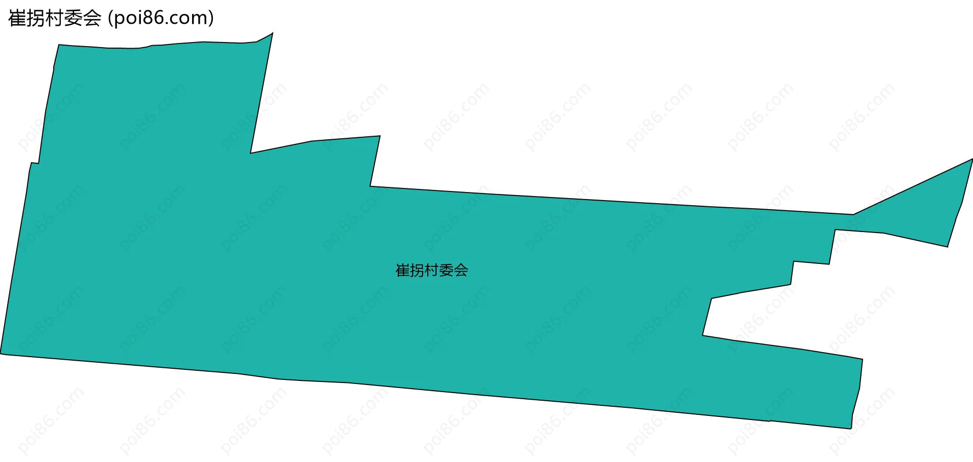 崔拐村委会边界地图