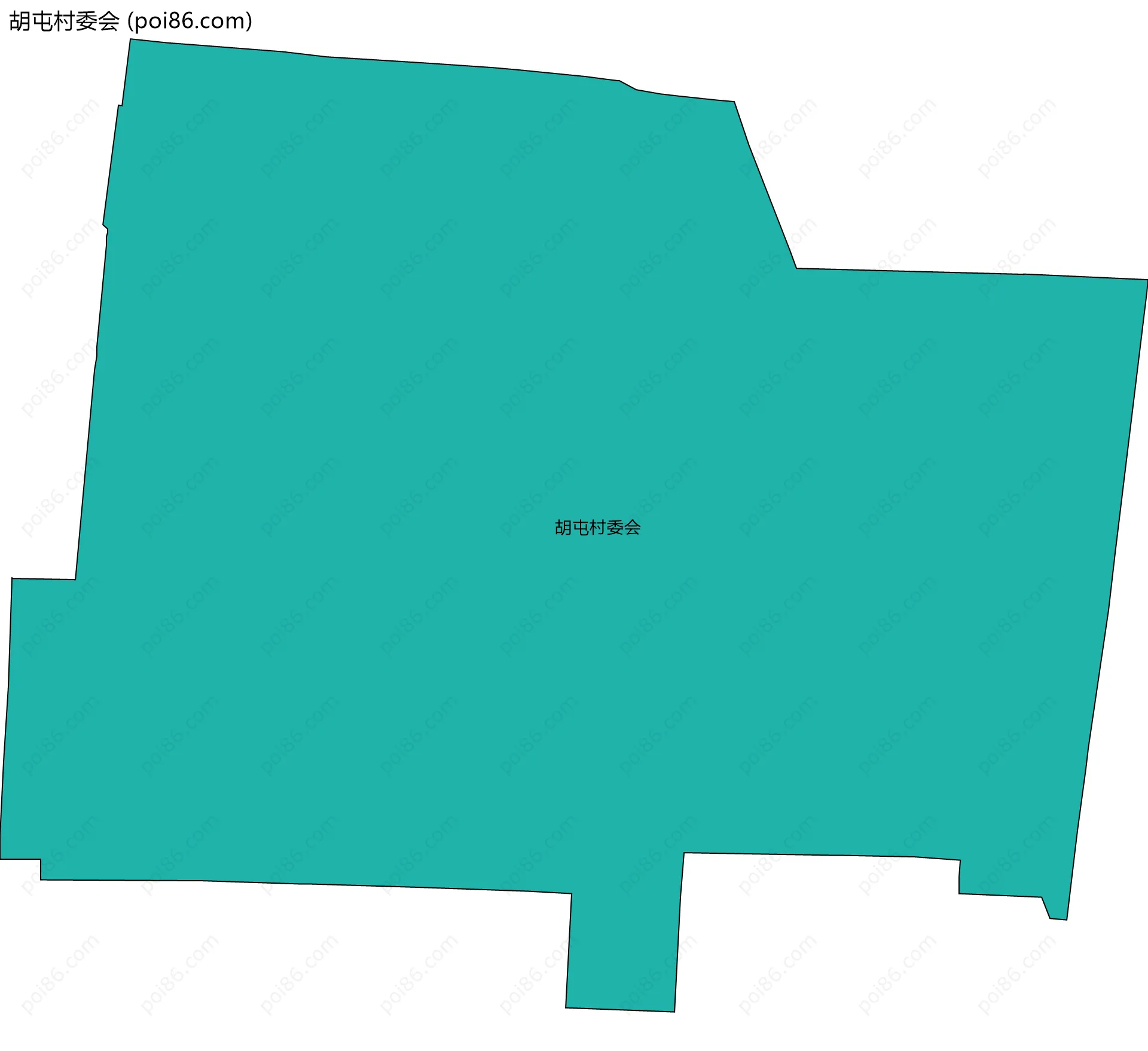 胡屯村委会边界地图
